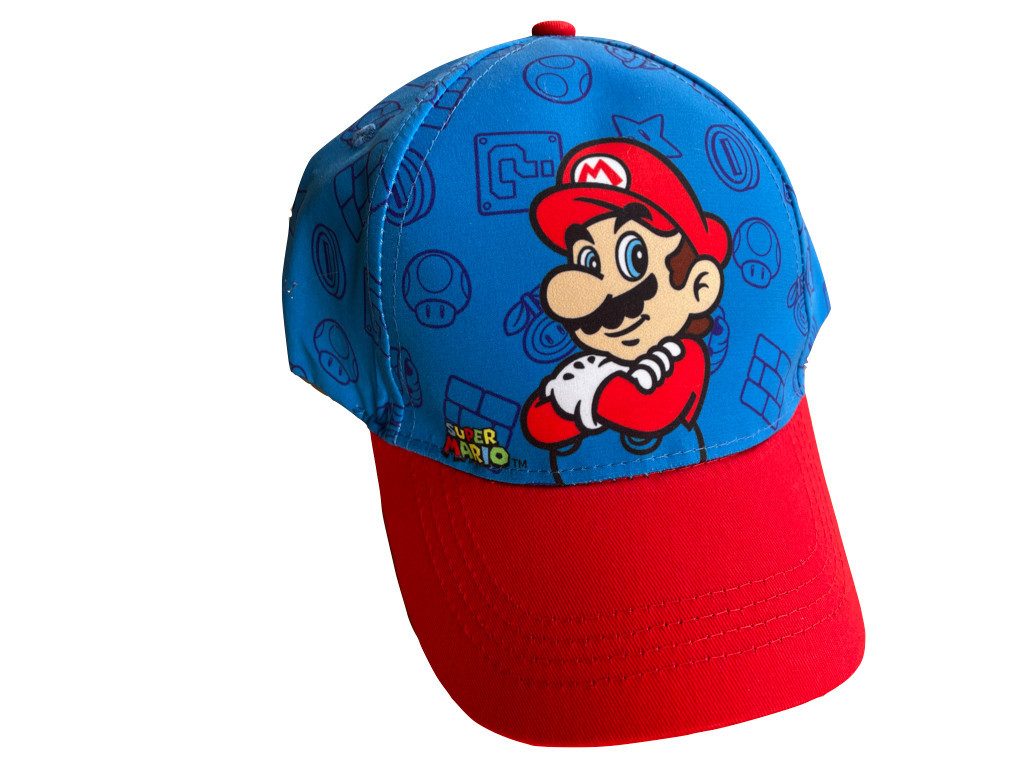 Super Mario Baseball Cap Basecap blau und schwarz Gr. 52 und 54 günstig online kaufen