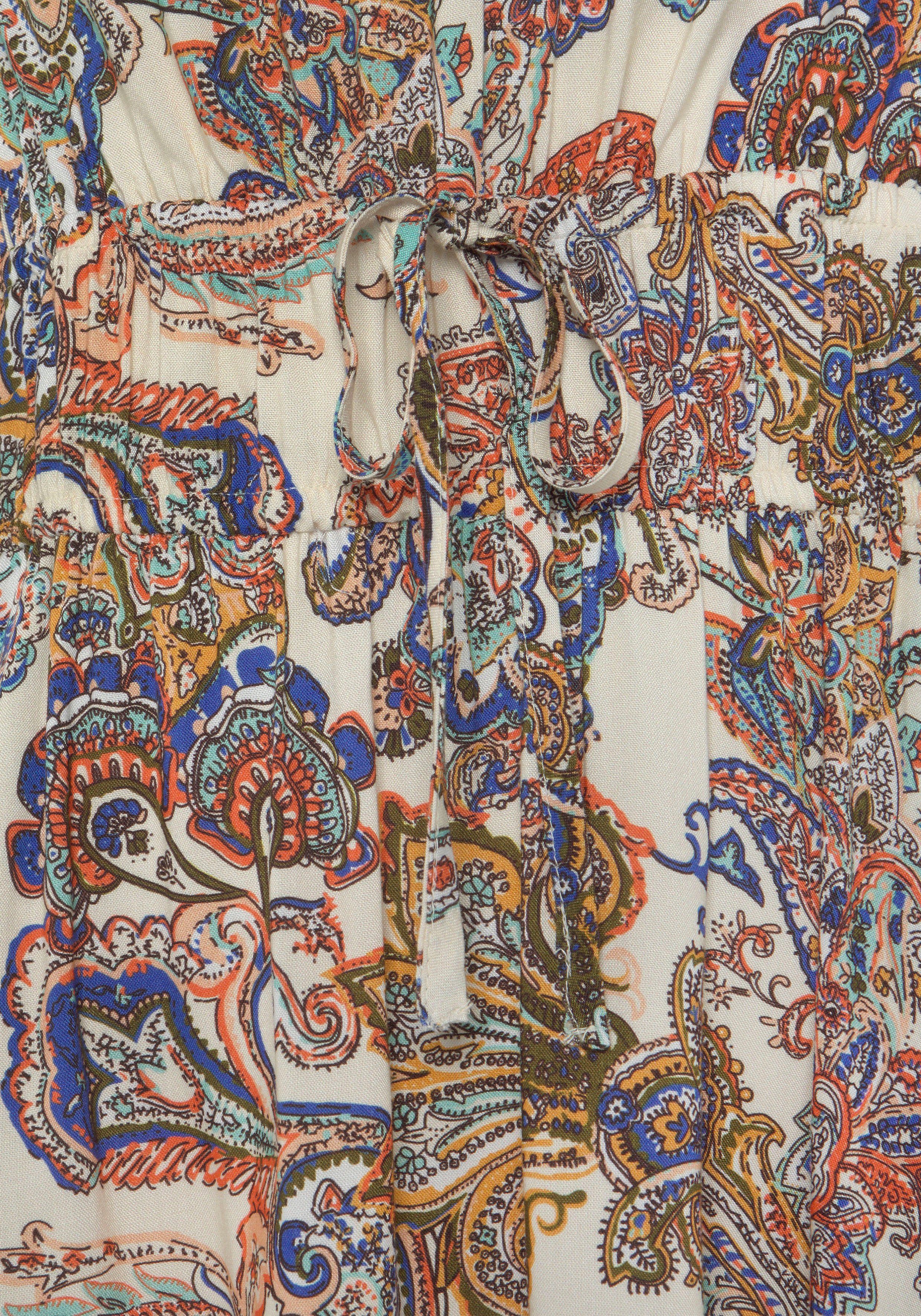 Vivance Druckkleid mit Paisleydruck und Taschen, langärmliges Sommerkleid, Freizeitkleid