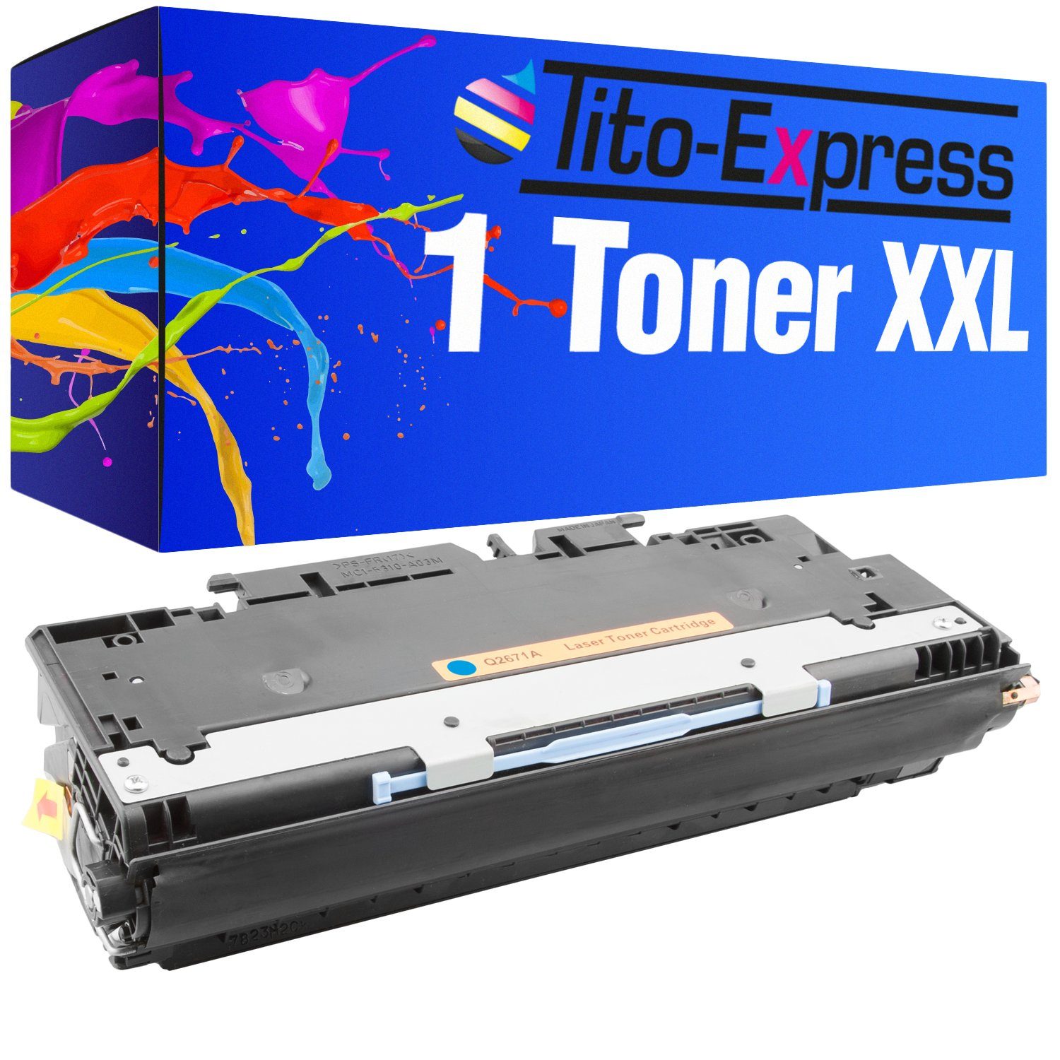Tito-Express Tonerpatrone ersetzt HP Q 2671 A HP Q 2671A HPQ2671A Cyan, für Color LaserJet 3500 3500N 3500 Series 3550 3550N 3700 3700DN
