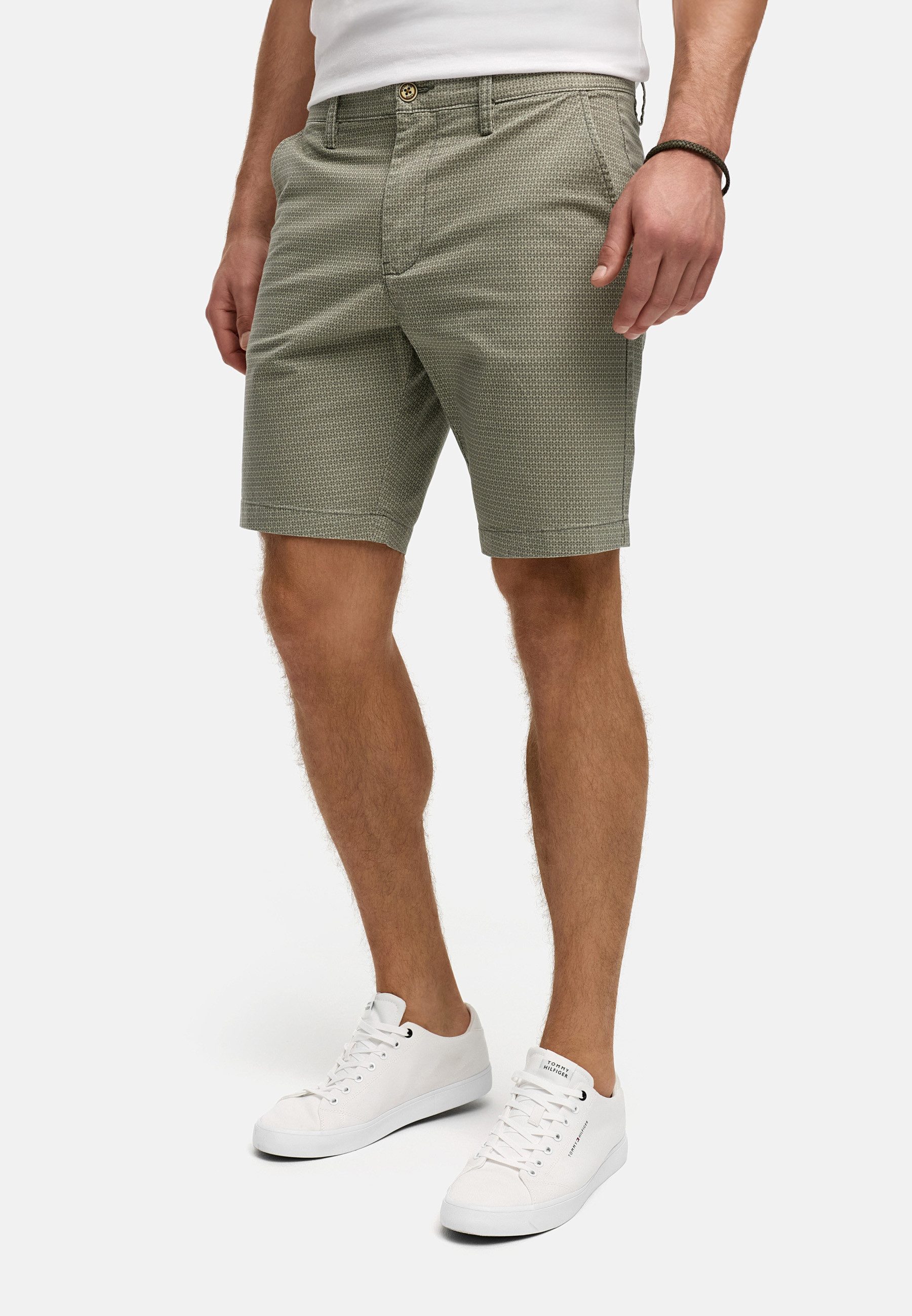 Indicode Chinoshorts Herren INLubin Chino Shorts Herrenshorts mit coolem Design durch dezentes Muster