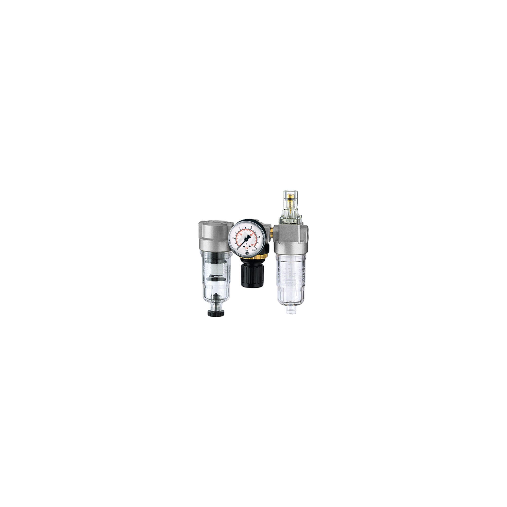 RIEGLER Druckminderer Riegler Wartungseinheit 3-tlg. »Standard-mini «, PC-Behälter, BG 0, G