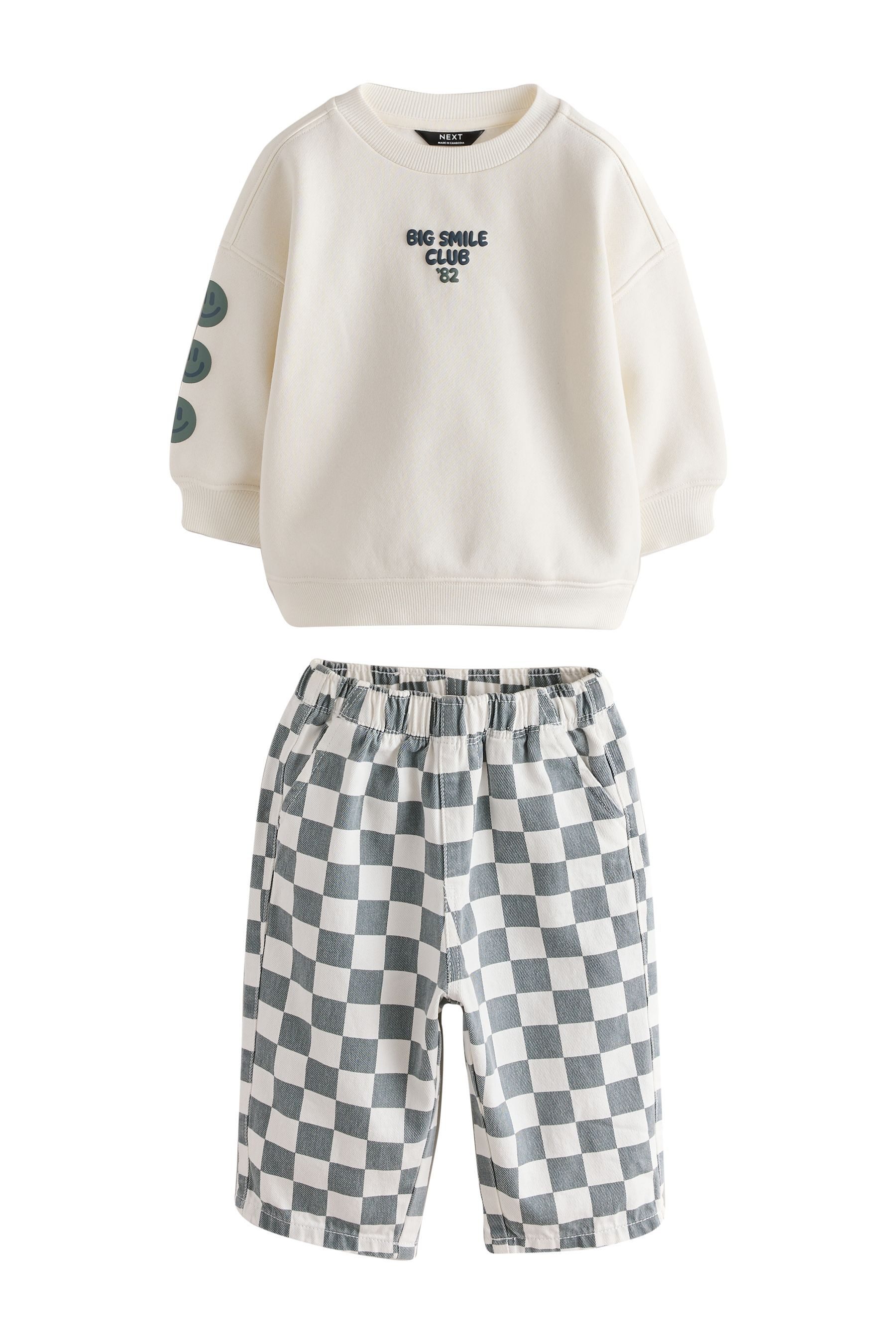 Next Top & Hose Langarmshirt und Hose mit weitem Bein im Set (2-tlg)