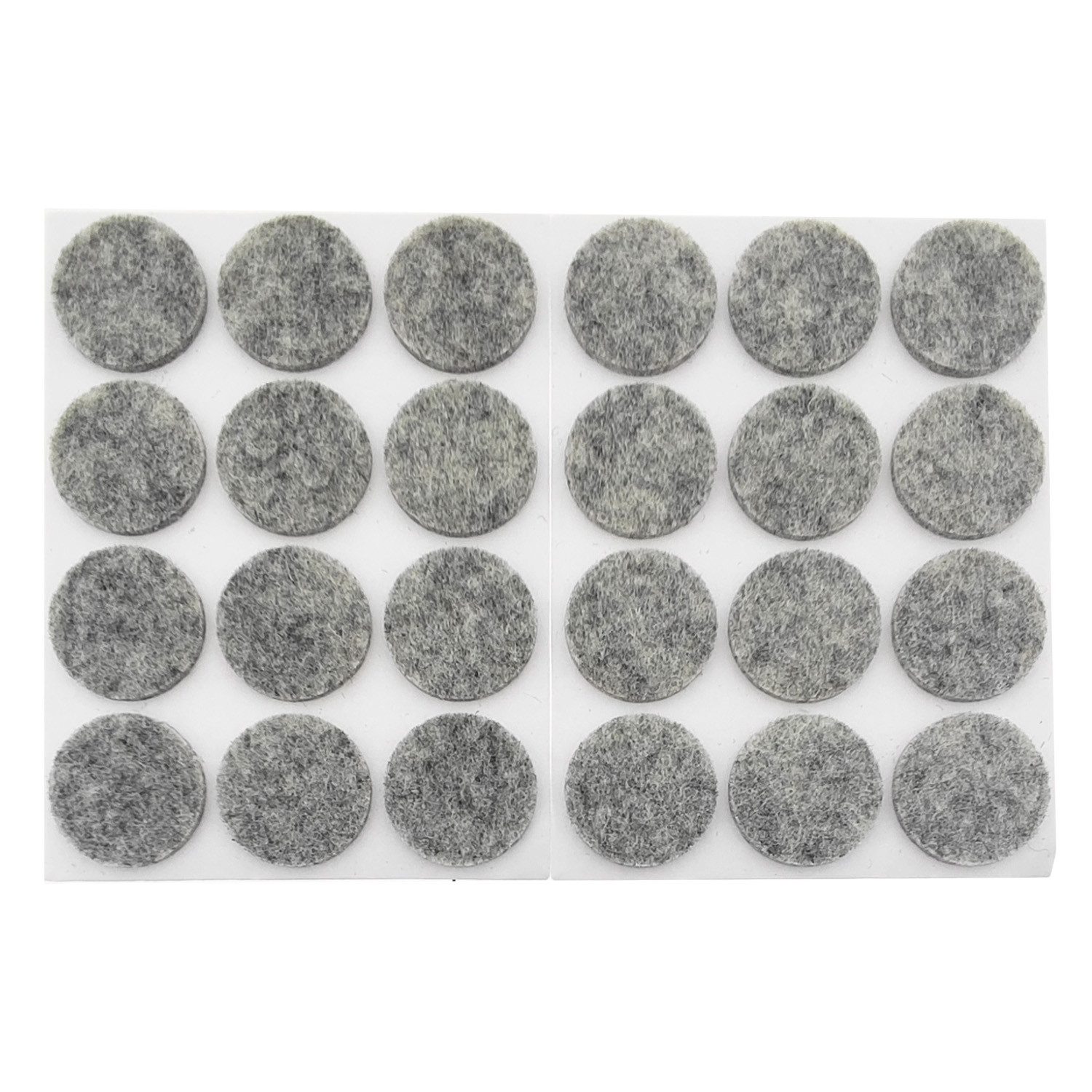 HundB Войлочные планеры 24 Войлочные планеры grau, Ø 25 mm, rund, (Set, 24 St), Bodenschutz Stuhlgleiter Laminatschutz Parkettschutz