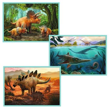 Trefl Puzzle Mega Puzzle Box Dinosaurier 10 in 1 Puzzle 20, 35 und 48 Teile, 48 Puzzleteile