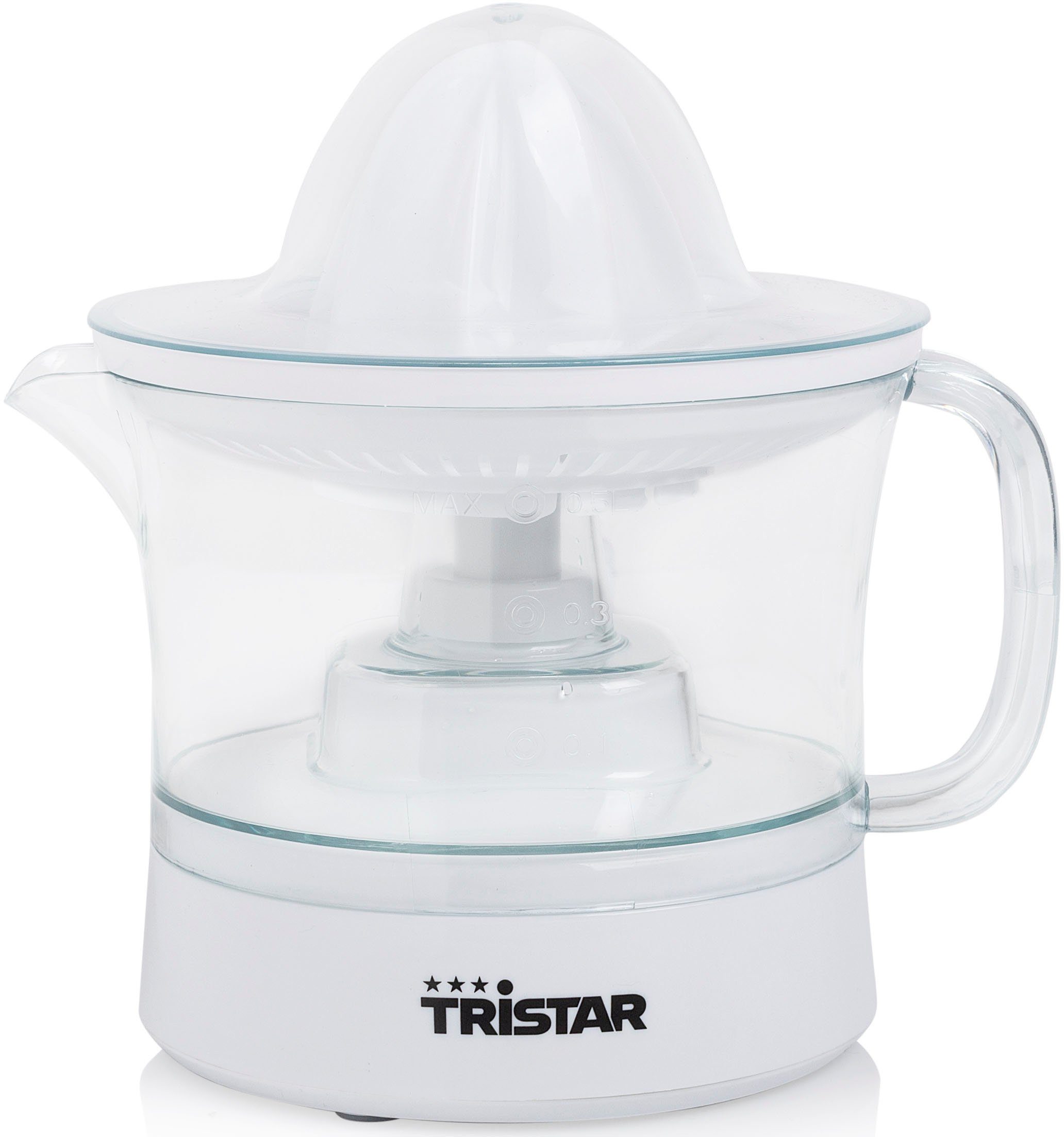 Tristar Zitruspresse Inhalt, 2 25 Presskegel-Größen Liter CP-3005, 25 Citrusfrucht, für W, 0,5 jede Watt