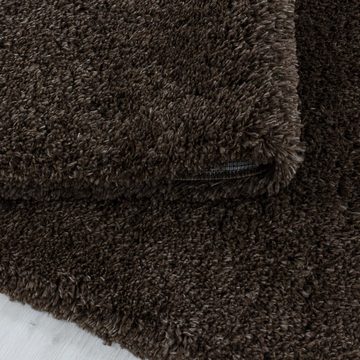 Hochflor-Teppich Teppich Hochflorteppich Shaggy Unifarben kuschelig Wohnzimmer, Miovani, Rechteckig, Höhe: 50 mm