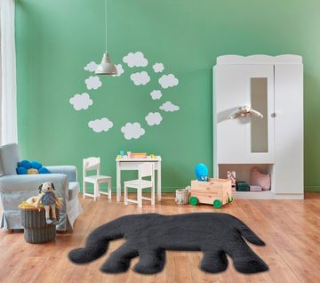 Kinderteppich Kids-505, calo-deluxe, Motivform, Höhe: 36 mm, Kunstfell, Motiv Elefant