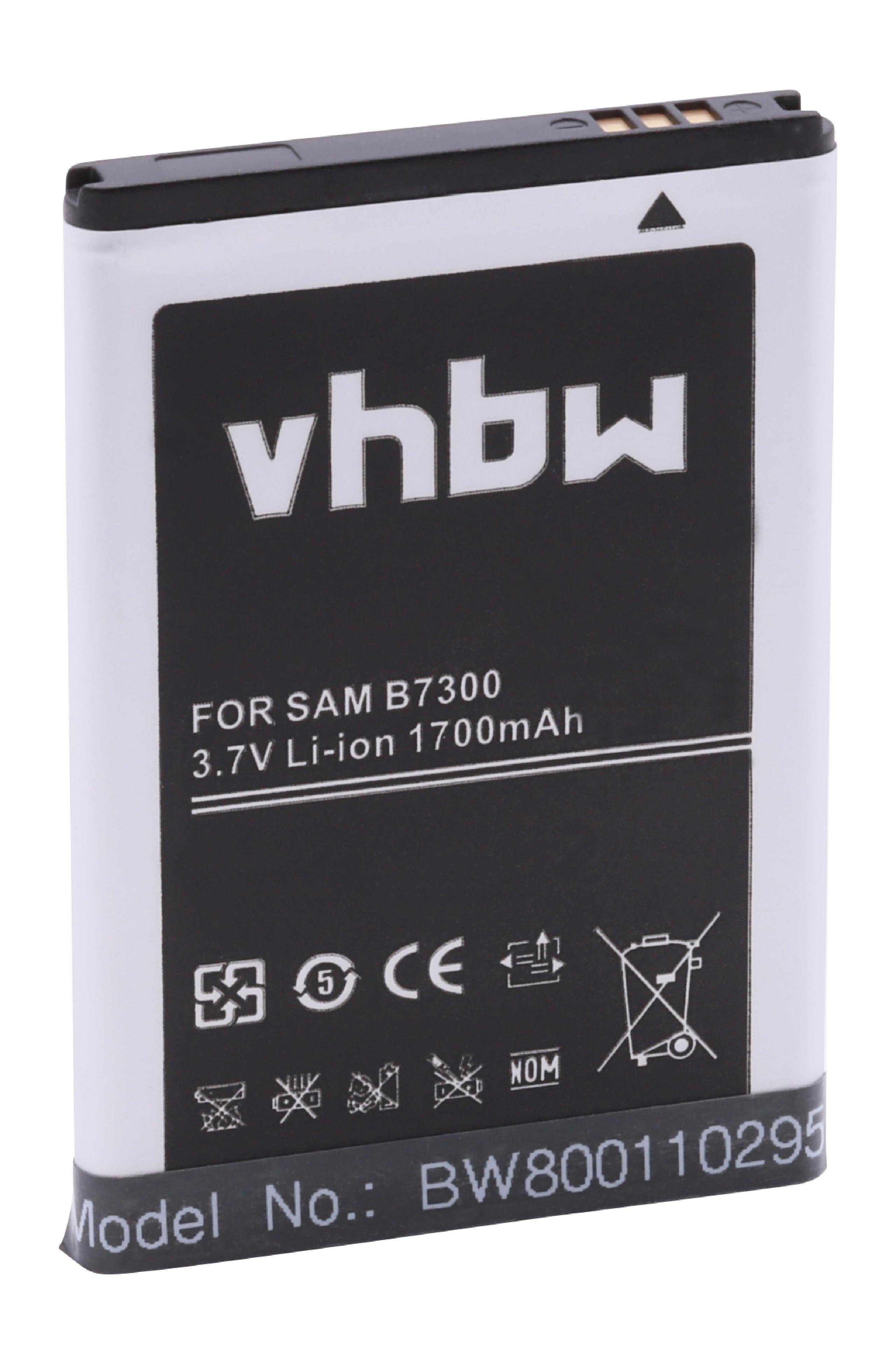 vhbw passend für Samsung Galaxy S Lightray 4G, Spica i5700, Teos i5800, Smartphone-Akku 1700 mAh