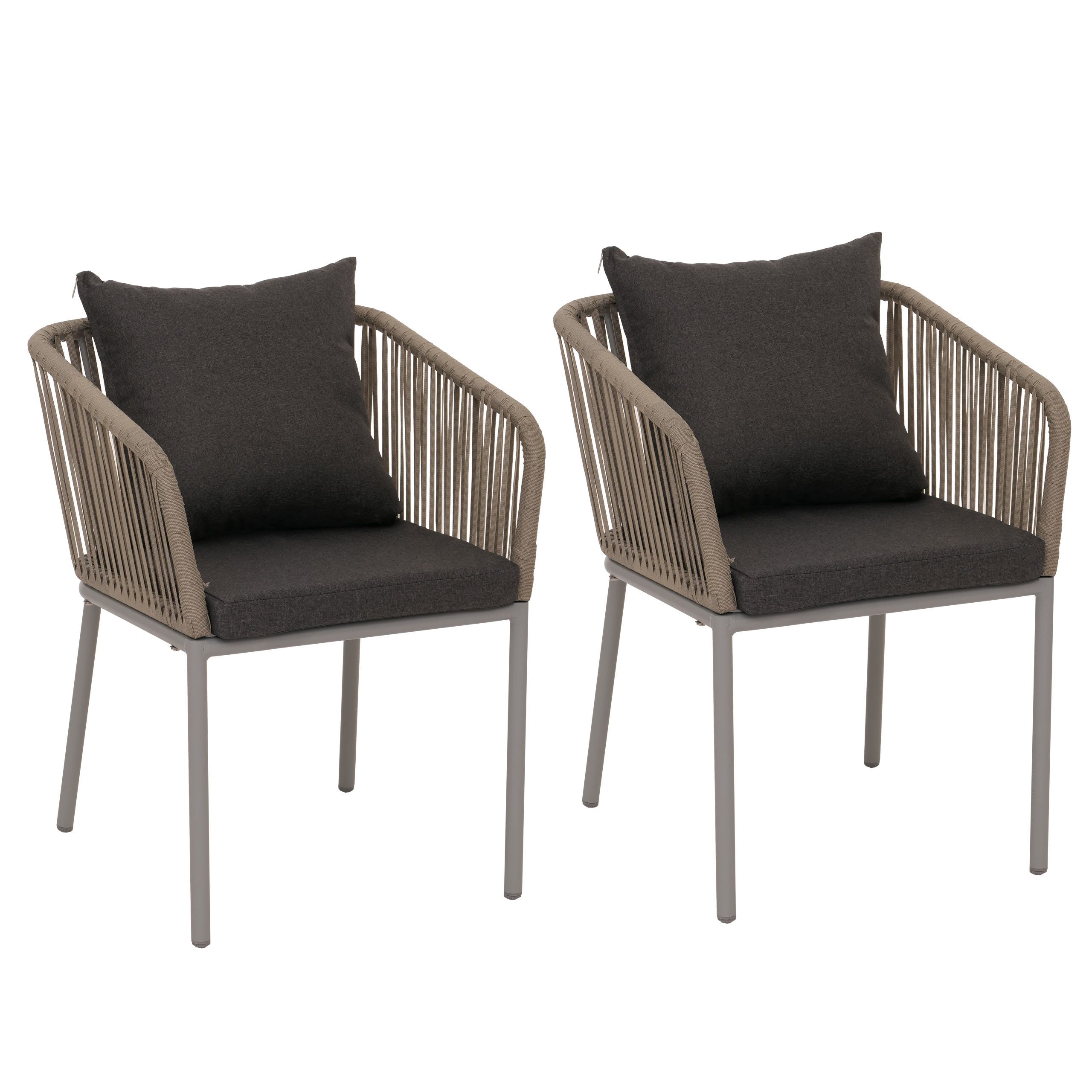 MCW Gartenstuhl MCW-N41-S (1 St), Inklusive Sitzkissen