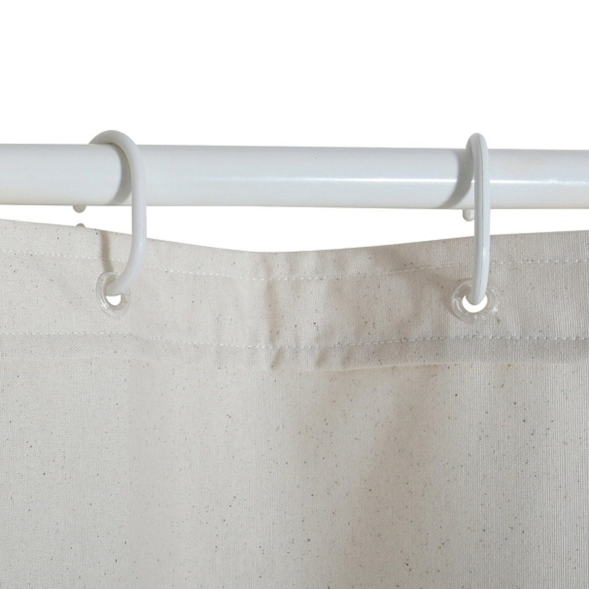 MSV Duschvorhang TRIBAL, Anti-Schimmel Textil-Duschvorhang, schwere Qualität Baumwolle/Polyester, wasserabweisend, Anti-Schimmel, Anti-Bakteriell, waschbar, Made in Spain, 180x200, beige-natur