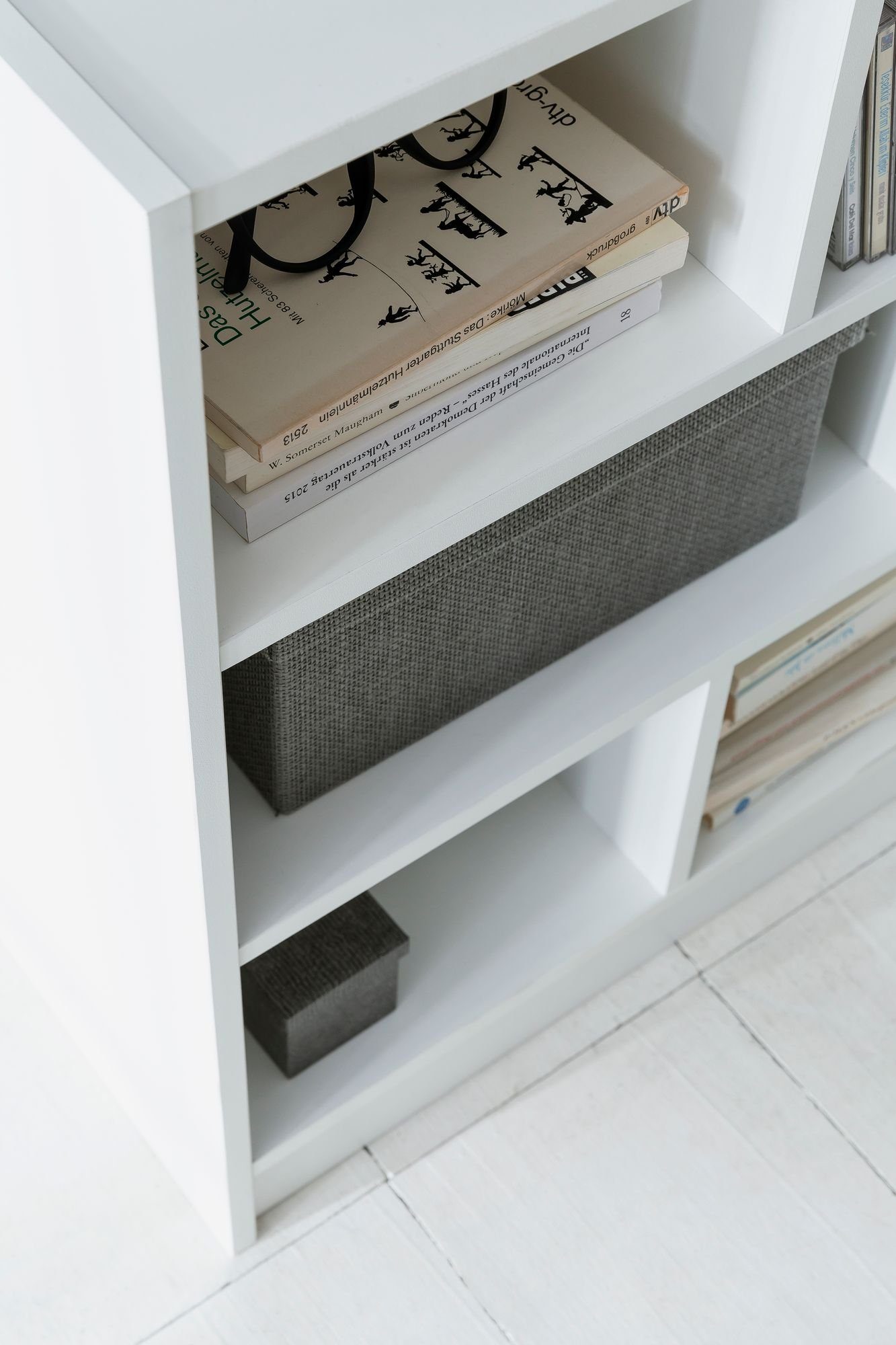 Schriftregal mit Aufbau Stauraum, Design, KADIMA einfacher Bücherregal DESIGN modernes
