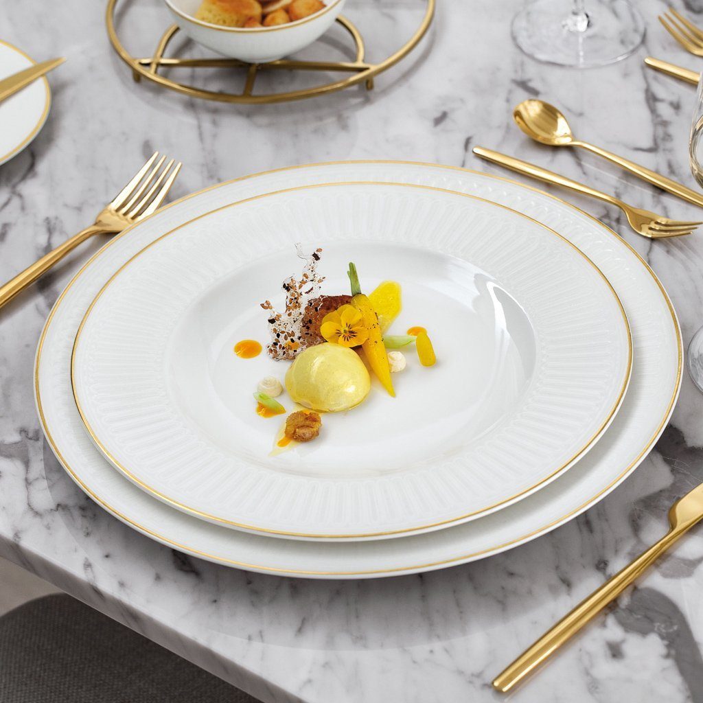 Villeroy & Boch Signature Speiseteller Château Septfontaines Speiseteller, (1 St), Premium Bone Porcelain, spülmaschinenfest, Made in Germany