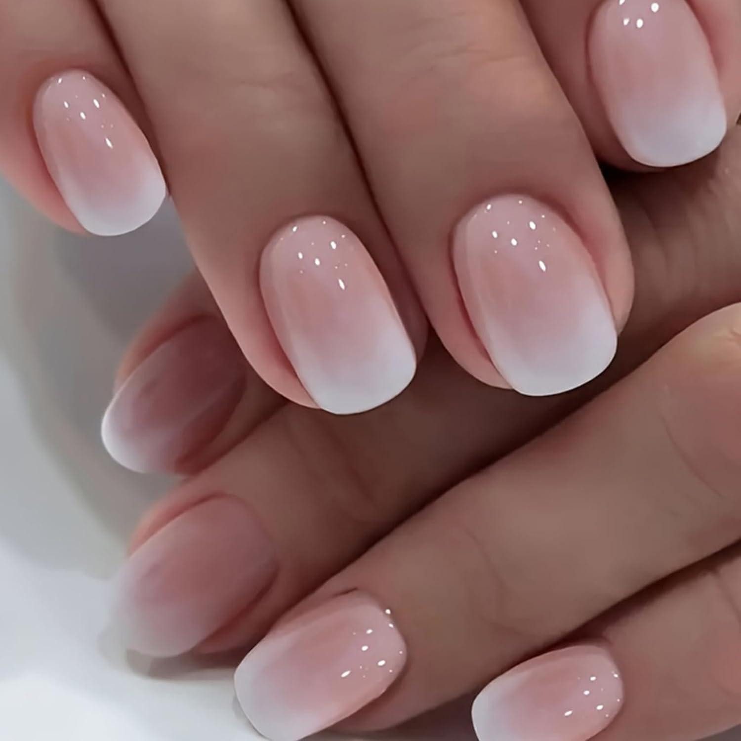 Kunstfingernägel 24 Künstliche Nägel Zum Aufkleben Hellrosa Fingernägel Press On Nails