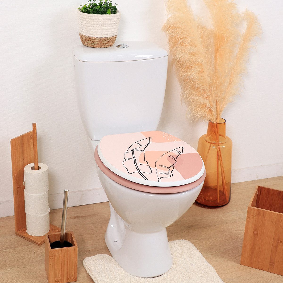 LikeKa WC-Sitz Toilettensitz mit MDF-Holzkern Toilettendeckel günstig online kaufen