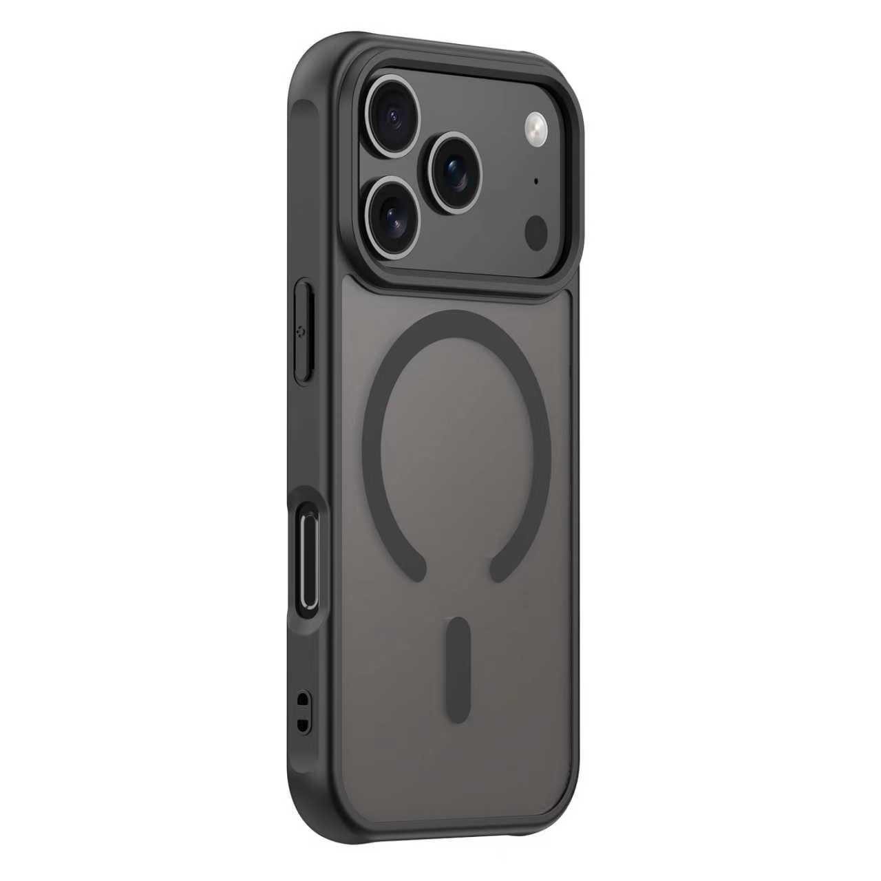 Futurea Smartphone-Hülle iPhone Hülle Schwarz MagSafe Case Frosted-Black, für iPhone 17 Air, iPhone 17 Pro, iPhone 17 Pro Max & iPhone 16