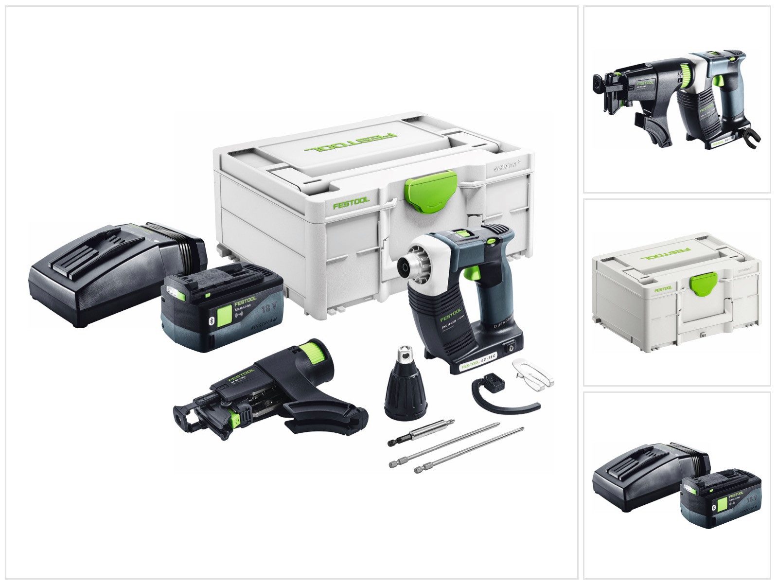 FESTOOL Akku-Schrauber DURADRIVE DWC 18-4500 Basic Akku Bauschrauber 18 V 14 Nm Brushless +