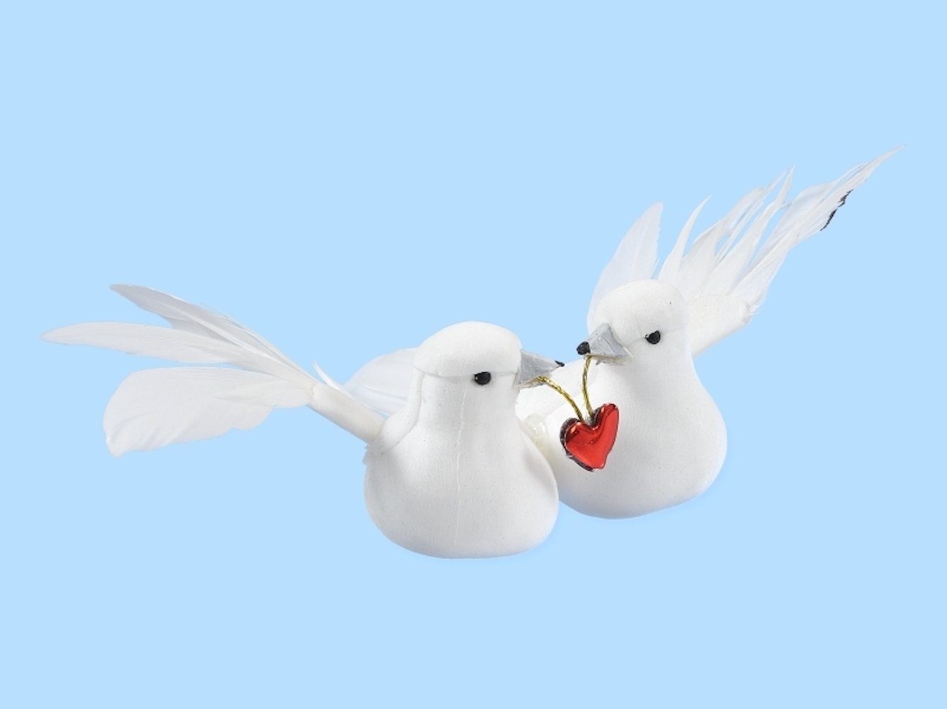 8cm Konfetti Taubenpaar Herz CREApop® mit HobbyFun