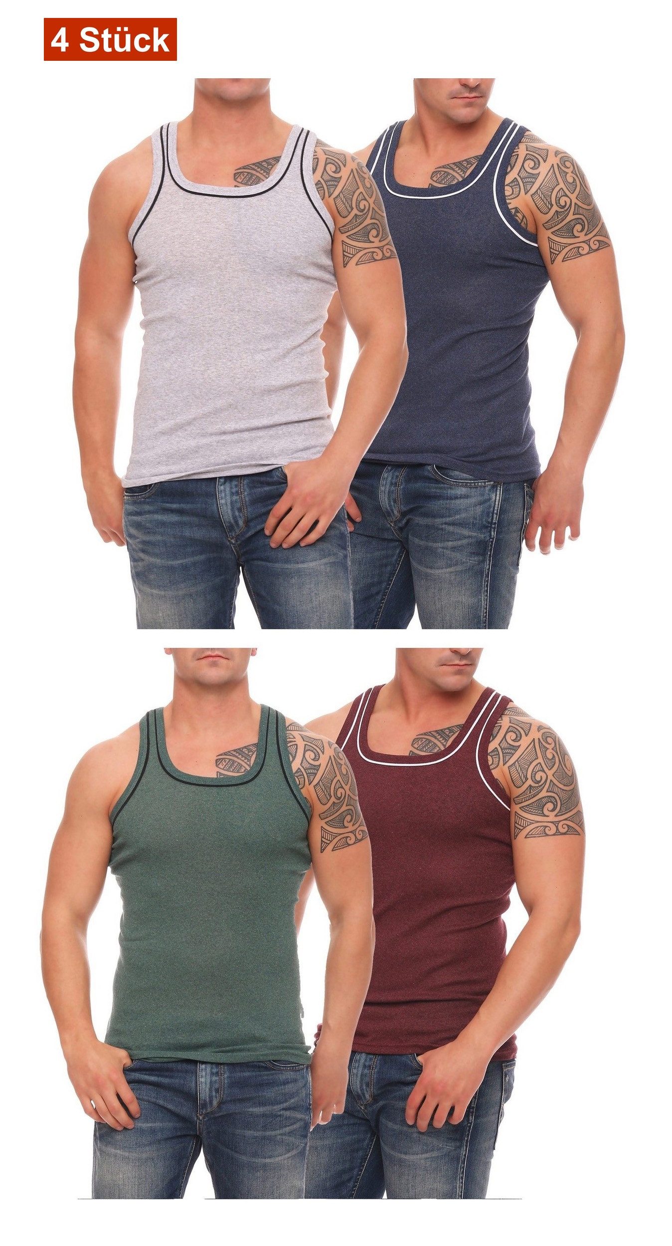 Cocain underwear Unterhemd Farbiges Herren Unterhemd günstig online kaufen