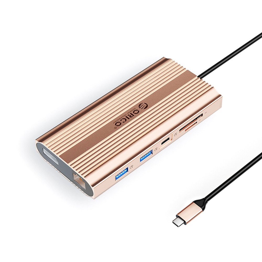ORICO Orico XDR 12-in-1 USB-C Dockingstation mit USB-A, USB-C, 2x HDMI USB-Adapter