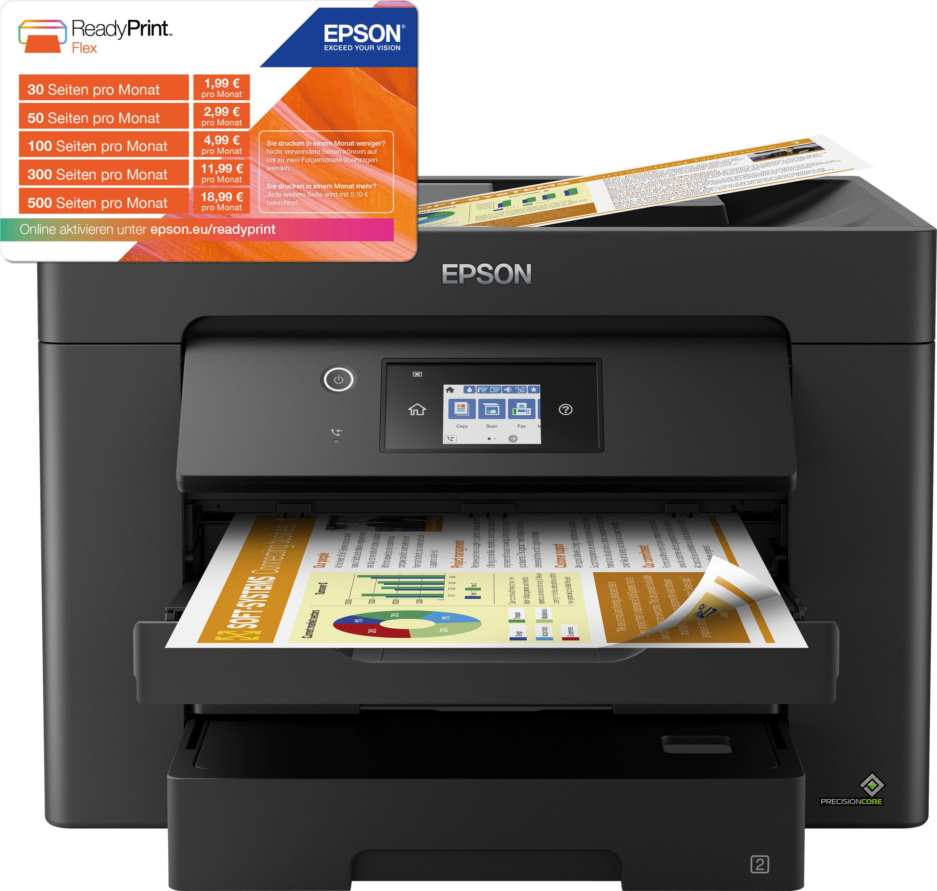 Epson WorkForce WF-7830DTWF Multifunktionsdrucker, (WLAN (Wi-Fi), LAN (Ethernet)