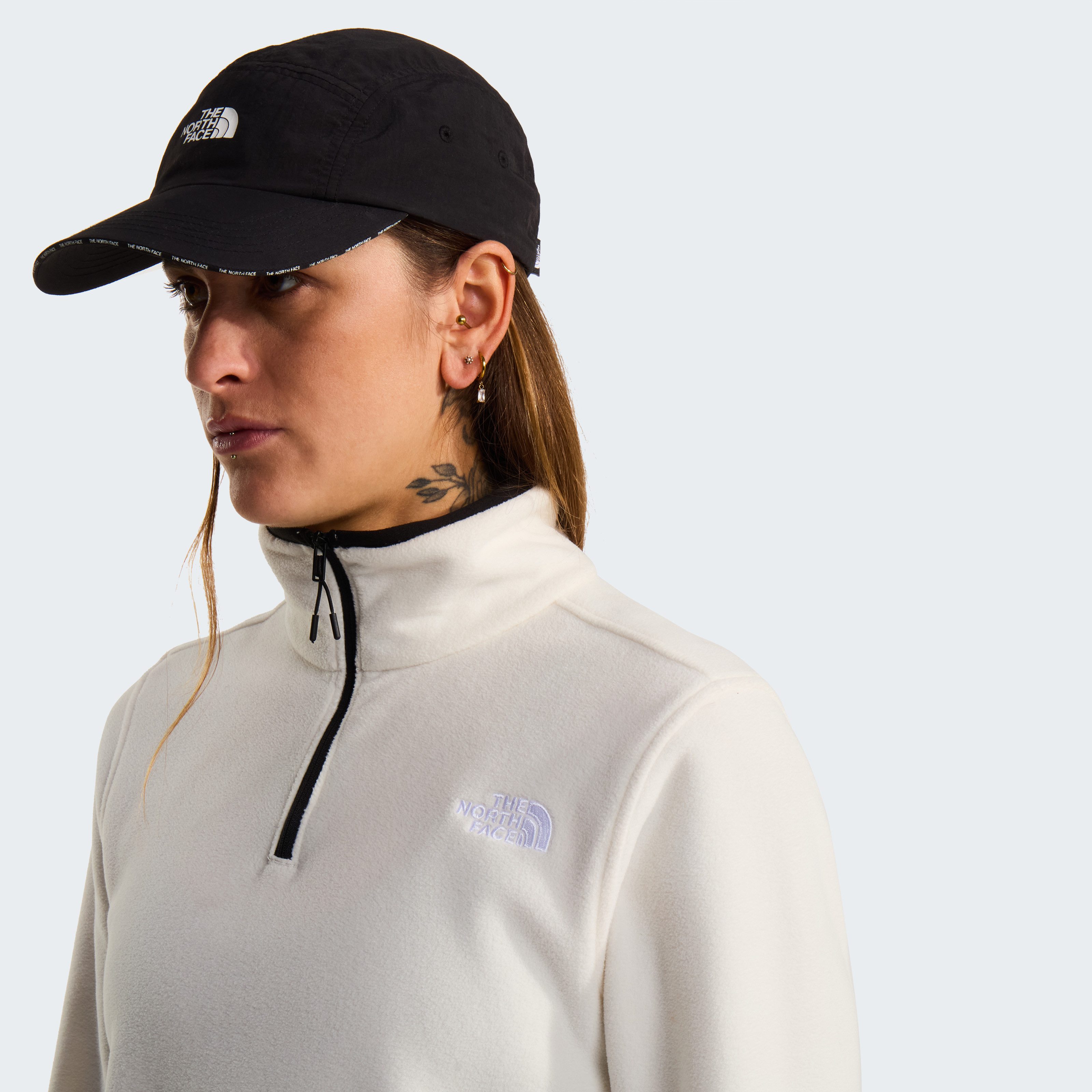 The North Face Fleecepullover W GLACIER FLEECE 1/4 ZIP JACKET Halfzip aus Polyester, mit 1/4 Reißverschluss