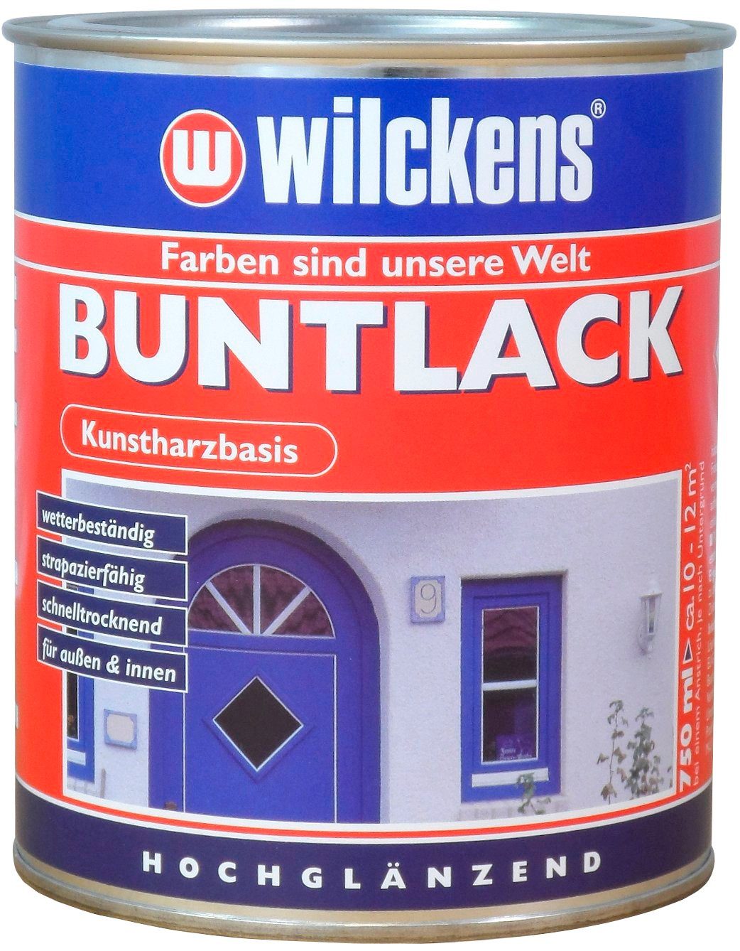 Wilckens Farben Kunstharz-Lack hochglänzend, laubgrün Buntlack Aromatenfreier Kunstharzlack