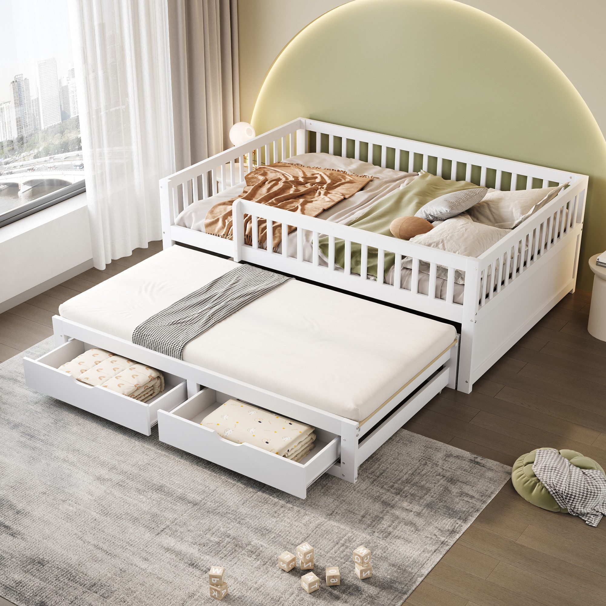 Flieks Kinderbett, Holzbett Daybett 140x200cm mit günstig online kaufen