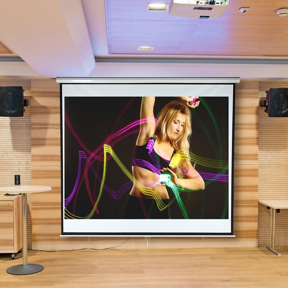 Feel2Home Leinwand Beamerleinwand 178x178cm HDTV 16:9 / 4:3 / 1:1 Heimkino Projektion, HDTV tauglich