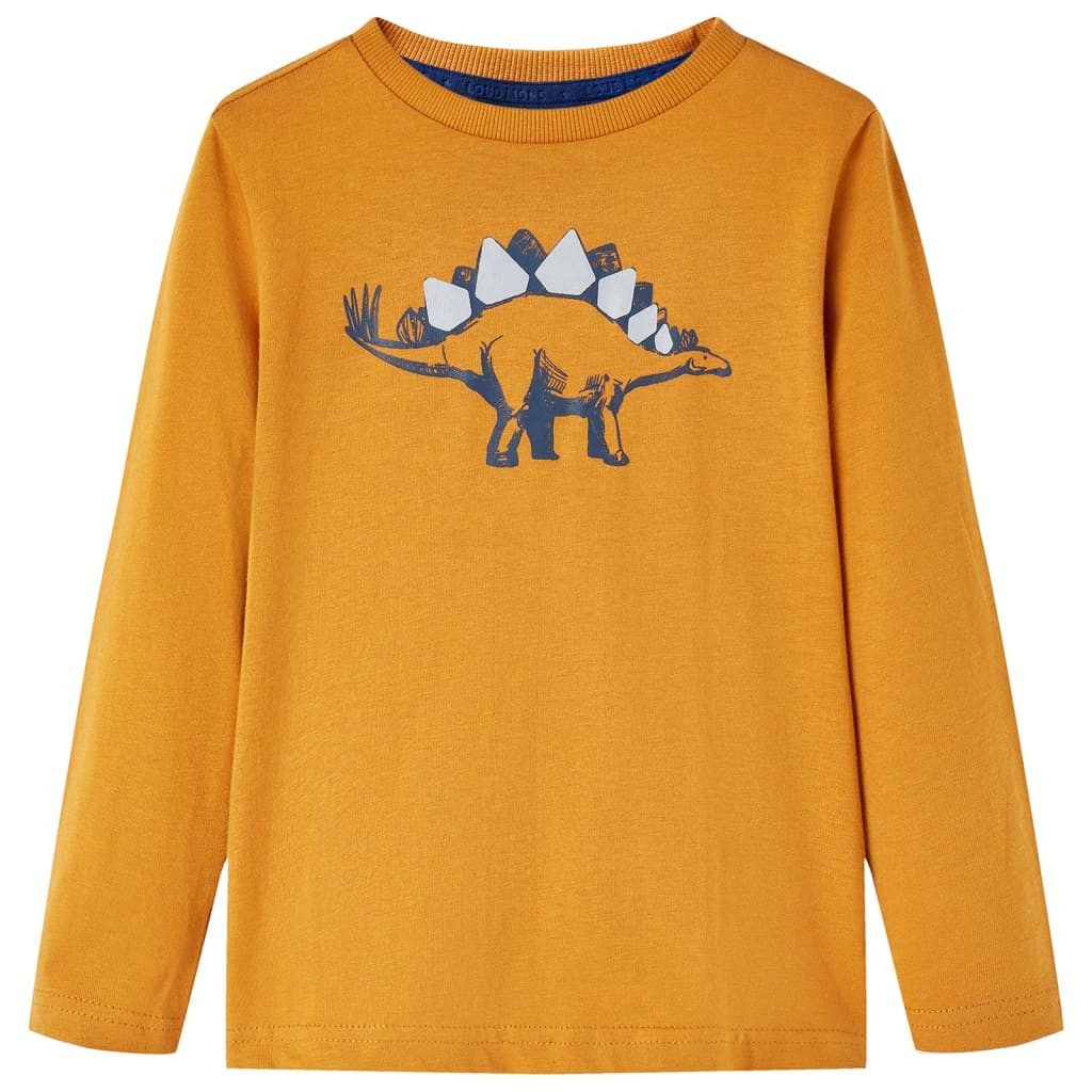 Langarmshirt Kinder-Langarmshirt Dunkles Ocker 128
