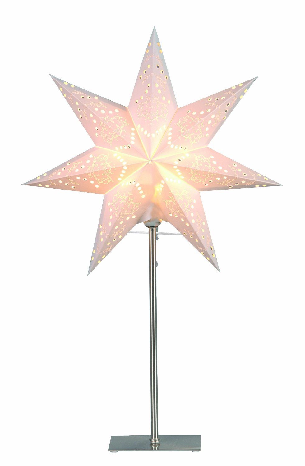 STAR TRADING LED Stern Star Tischlampe Sensy Mini, Metallfuß, Cremeweiß, H: günstig online kaufen