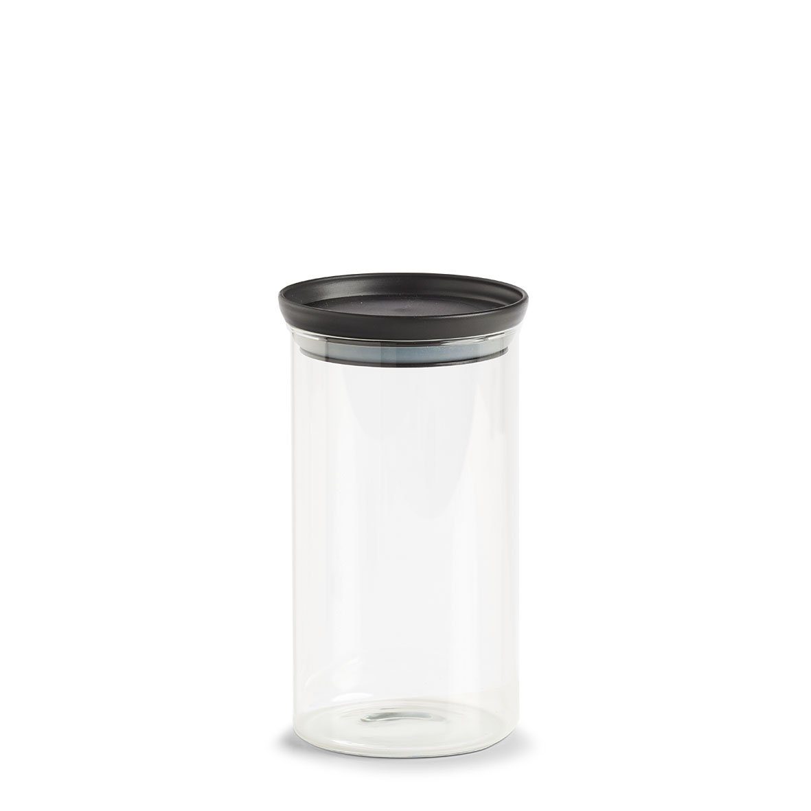 ml, m. schwarz, Glas/ cm Kunststoff, Borosilikat Vorratsglas 18,6 Ø10,3 Zeller 950 Kunststoffdeckel, x Vorratsglas Present