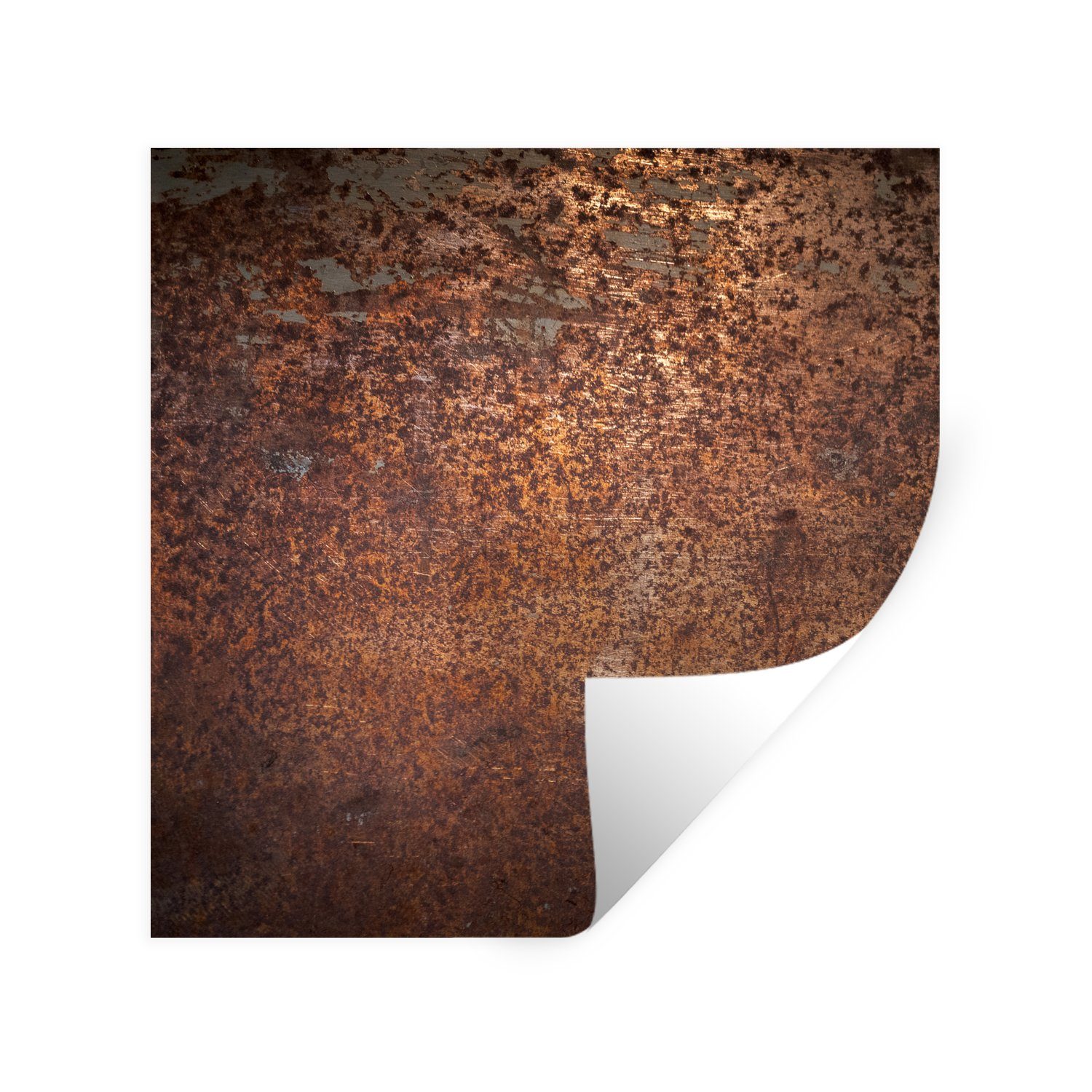 MuchoWow Wandsticker Stahl - Rost - Bronze - Struktur (1 St),  Wandaufkleber, Wandtattoo, Selbstklebend, Wohnzimmer, Schlafzimmer