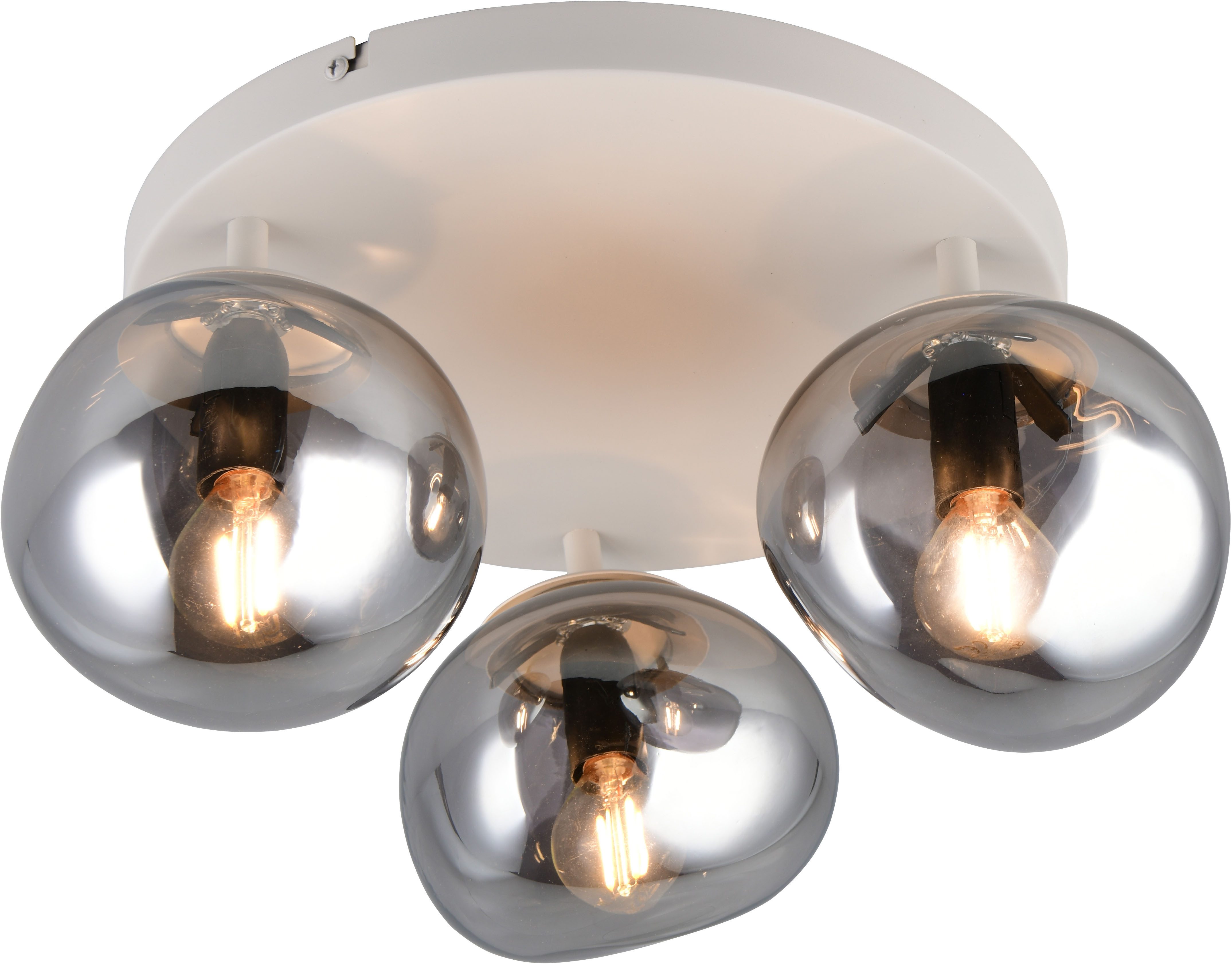 s.Oliver Deckenleuchte ANJELLA, Deckenlampe exkl. E14, in warm grey (beige) günstig online kaufen