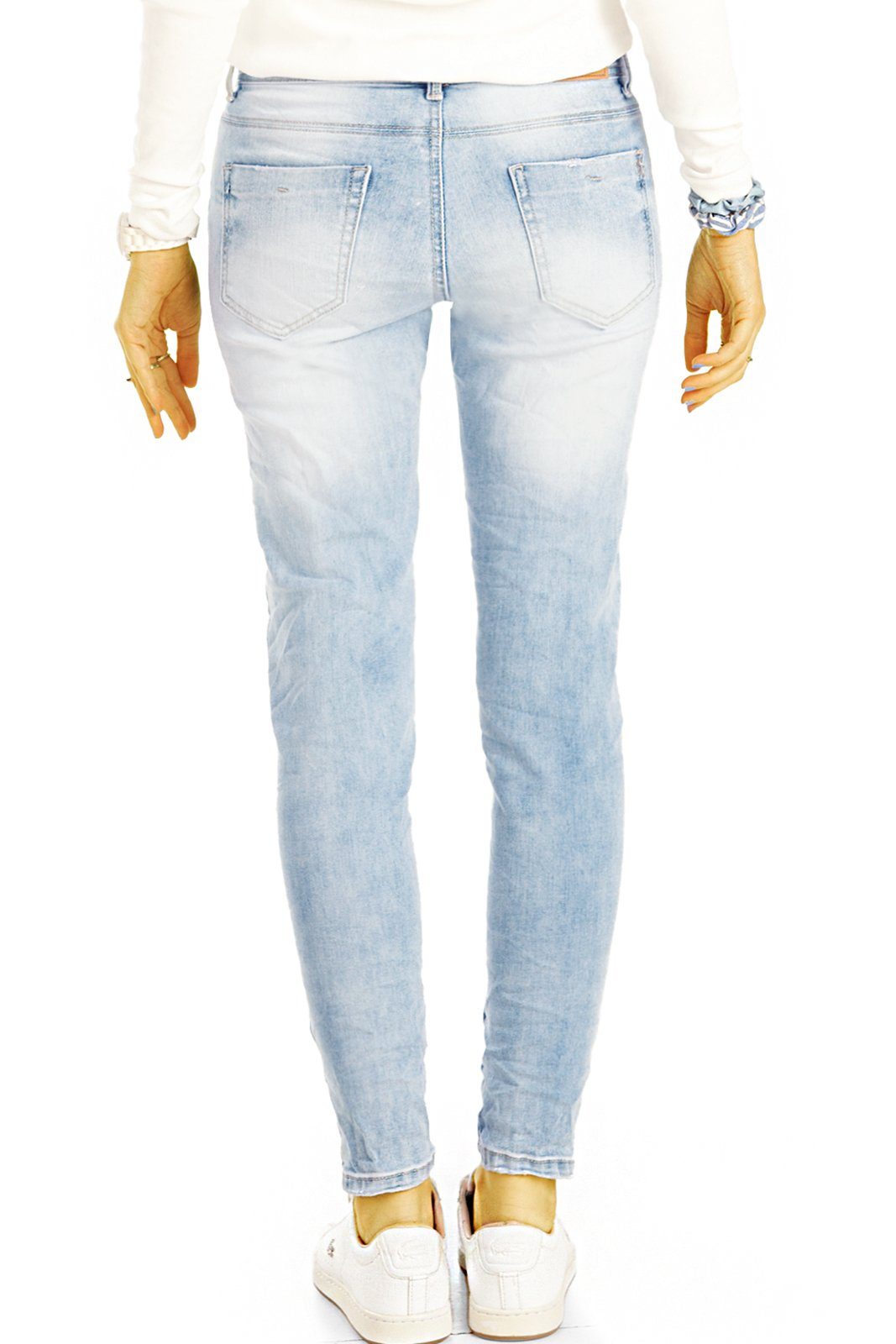 - Low mit Waist Jeans - j1m-1 styled be Skinny-fit-Jeans Stretch-Anteil, 5-Pocket-Style enge Damen Hüftjeans röhrige Stretch