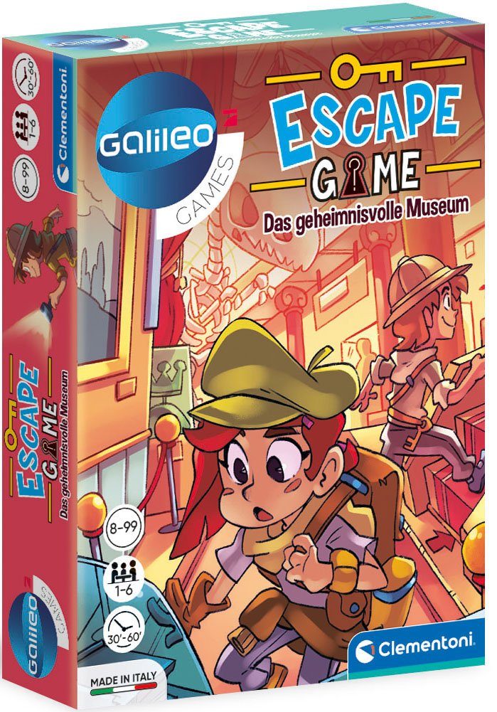 Clementoni® Spiel, Detektivspiel Galileo, Escape Game Das geheimnisvolle Museum, Made in Europe, FSC® - schützt Wald - weltweit