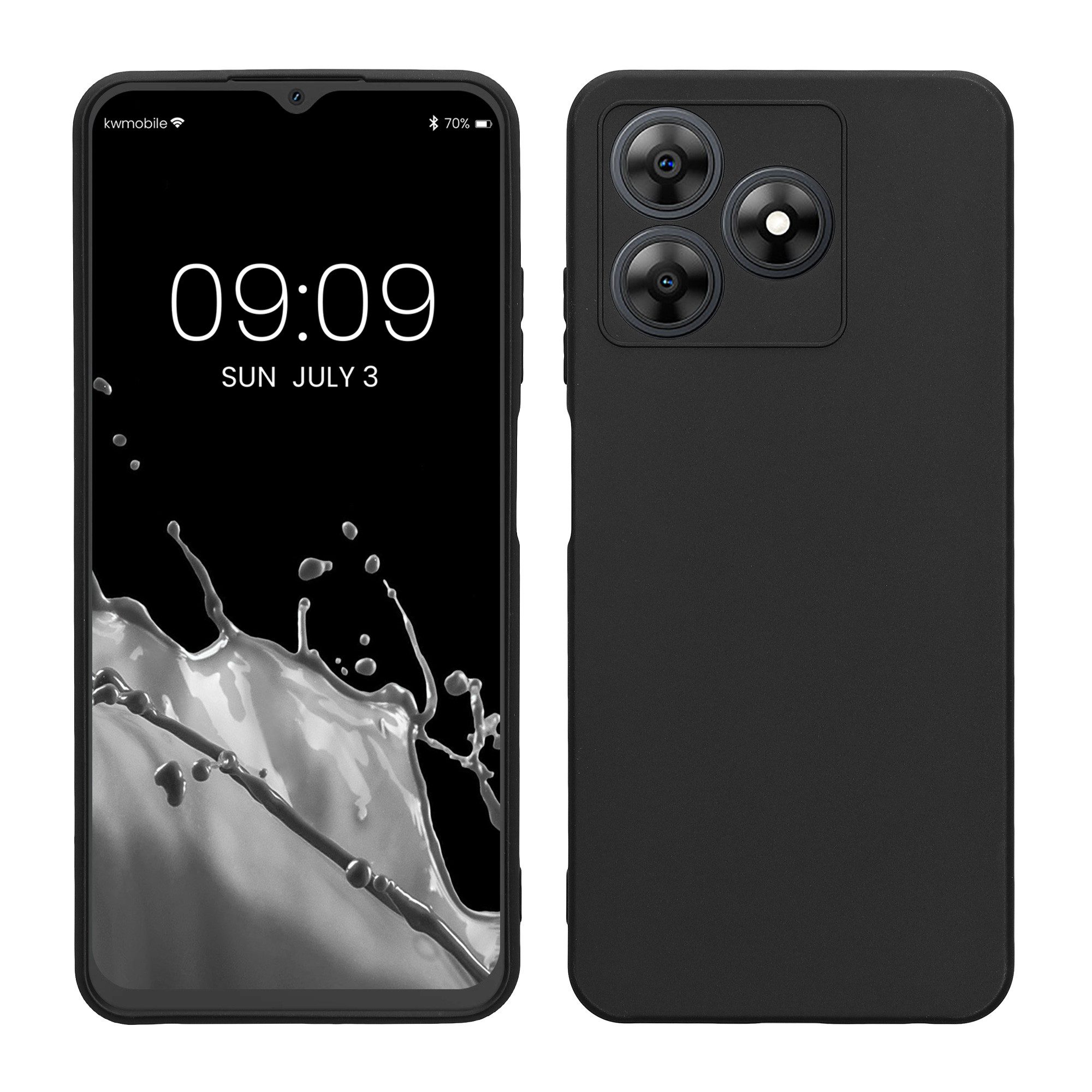 kwmobile Handytasche Handyhülle für Blackview Wave 8 Hülle (1-tlg), Weiches Handy Silikon Case - Schutzhülle Cover