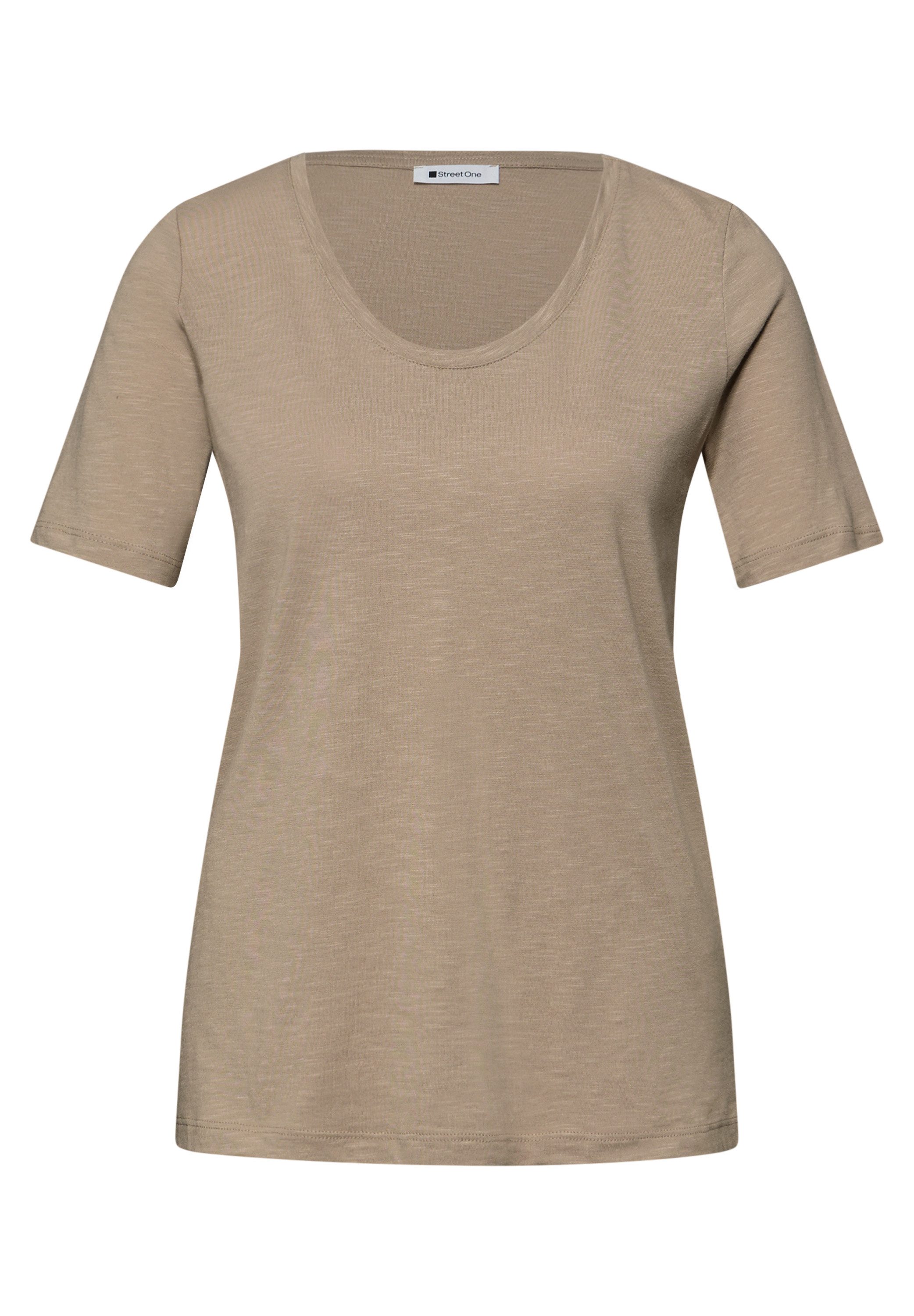 STREET ONE T-Shirt mit abgerundetem V-Ausschnitt – Bild 5 von 5