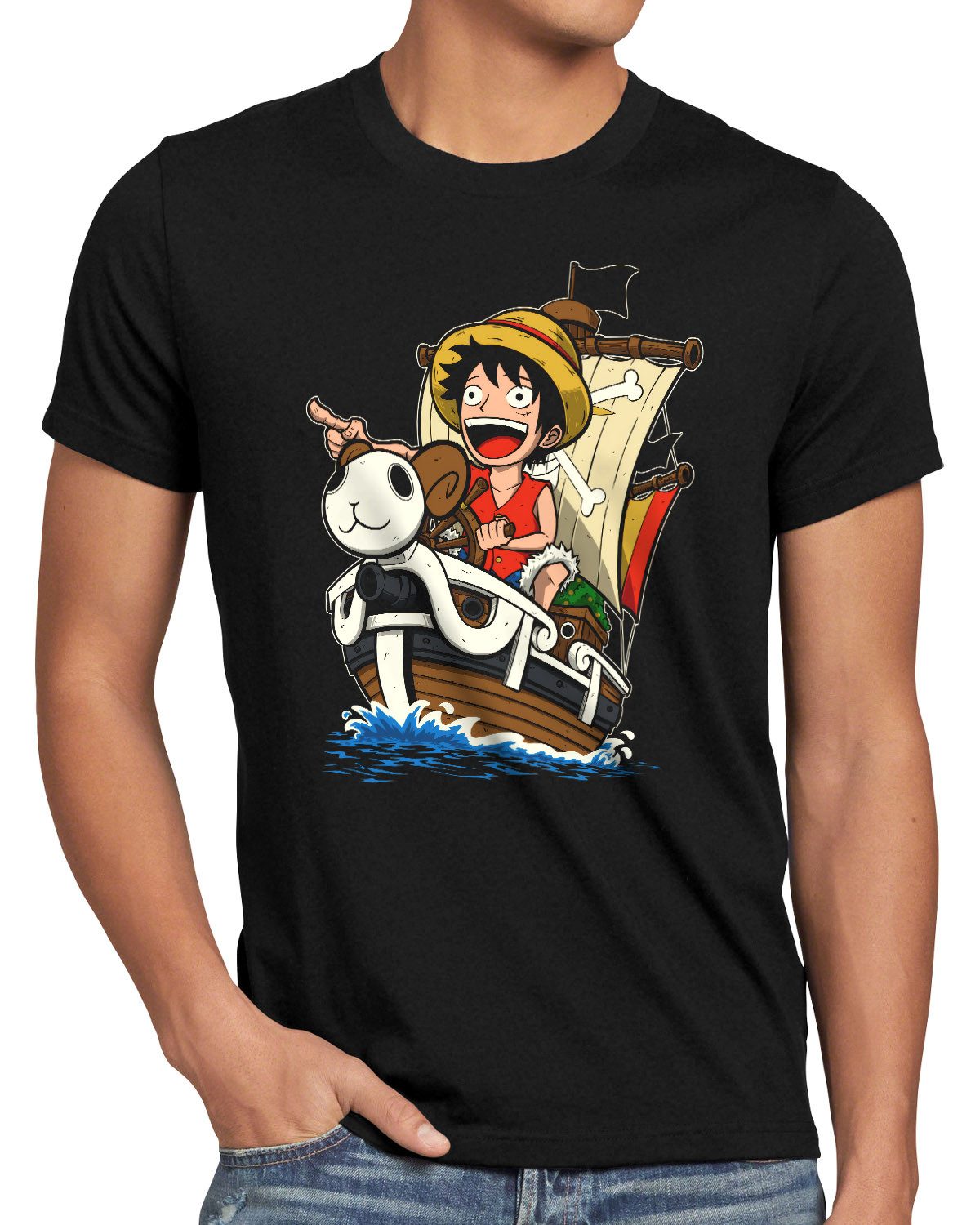 style3 T-Shirt one piece luffy monkey ruffy strohhutbande strawhat crew piraten wano