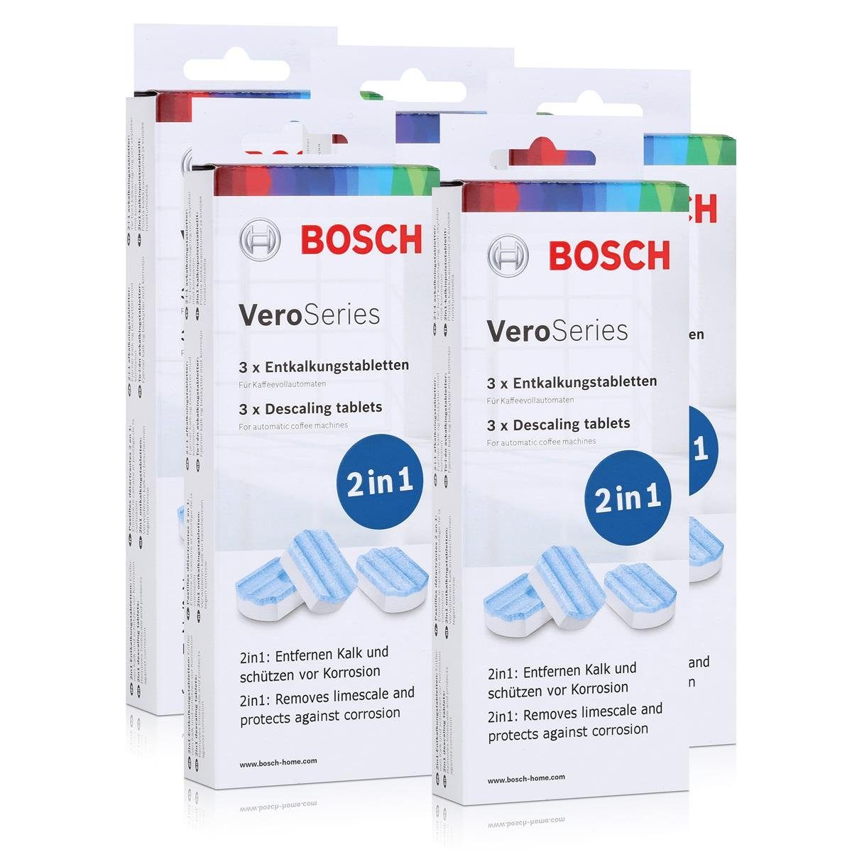 BOSCH 5x Bosch VeroSeries TCZ8002 Entkalkungstabletten 2in1 für Kaffeevollau Entkalker