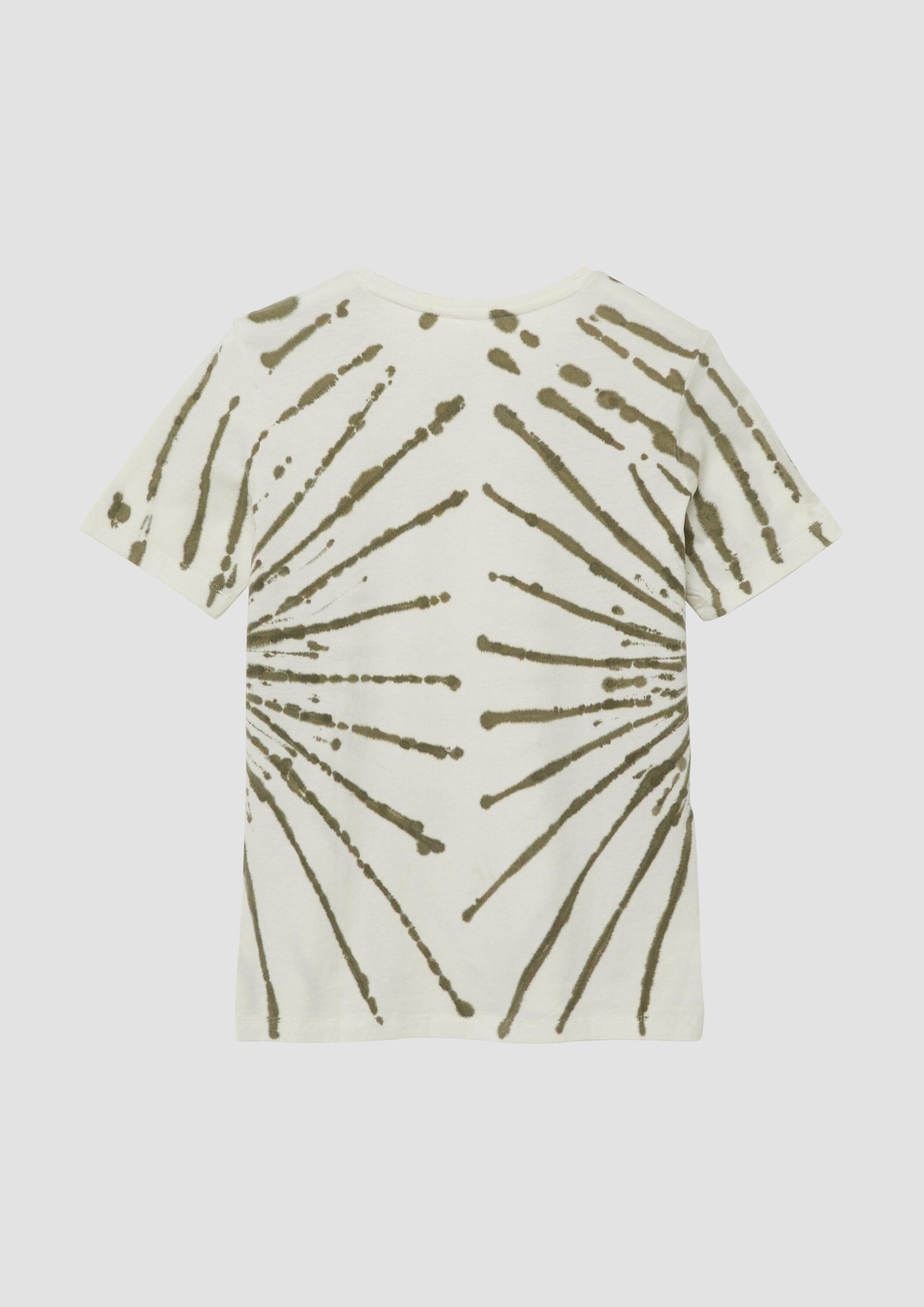 s.Oliver Kurzarmshirt T-Shirt T-Shirt mit Batik-Muster