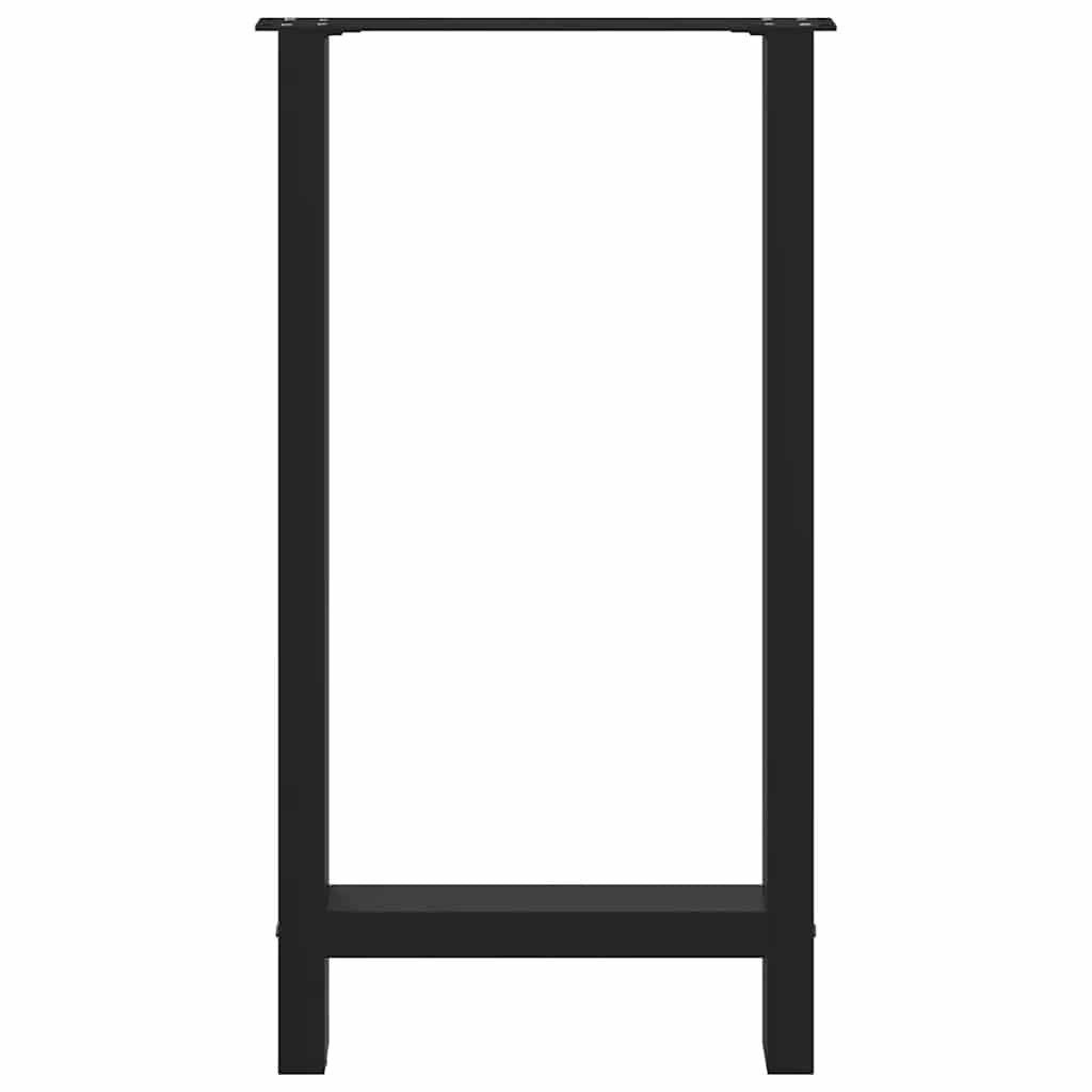 vidaXL Tischbein Bartischbeine Schwarz 2 Stk. 50x(90-91) cm Stahl – Bild 5 von 5