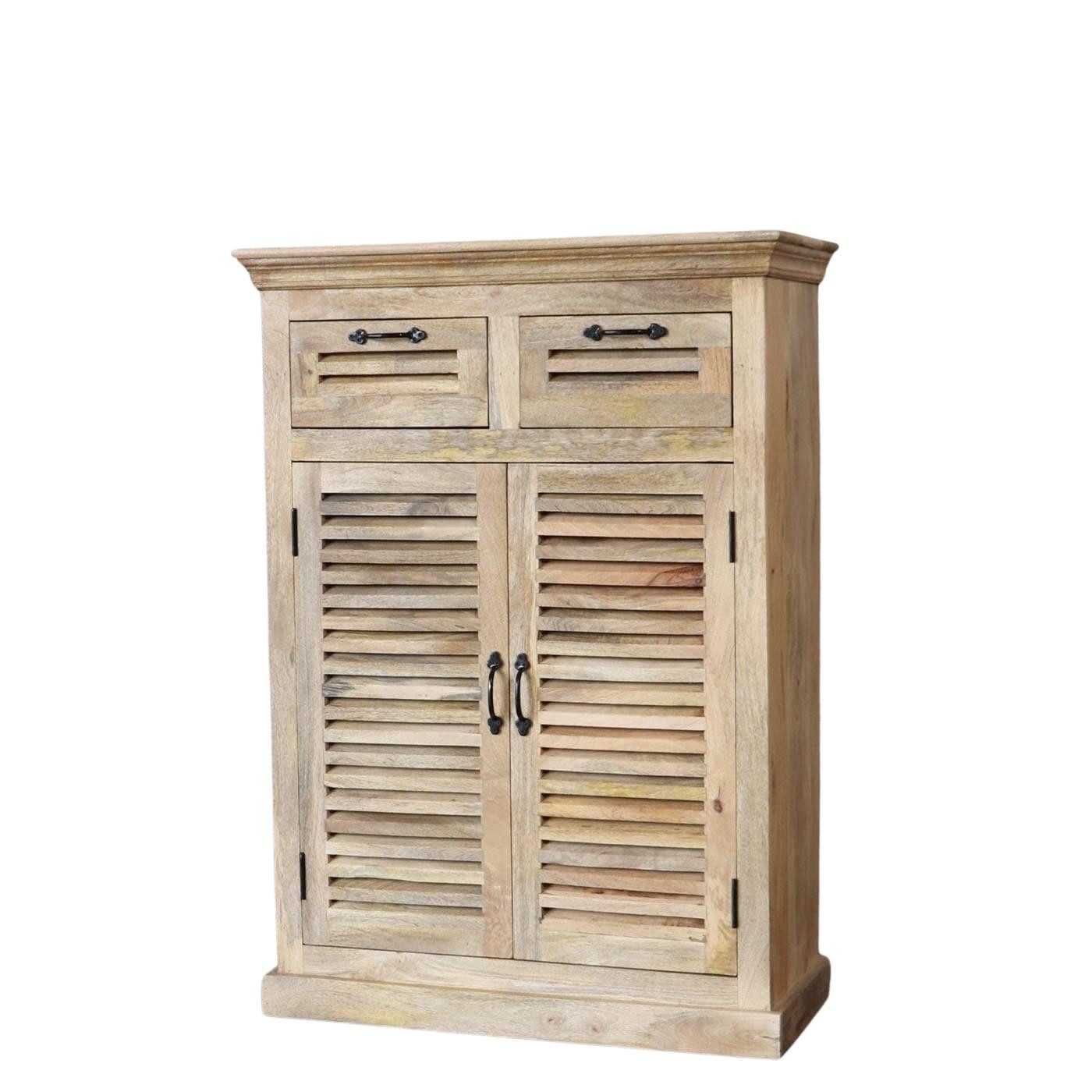 baario Highboard Highboard MAREDA Lamellen, massiv günstig online kaufen
