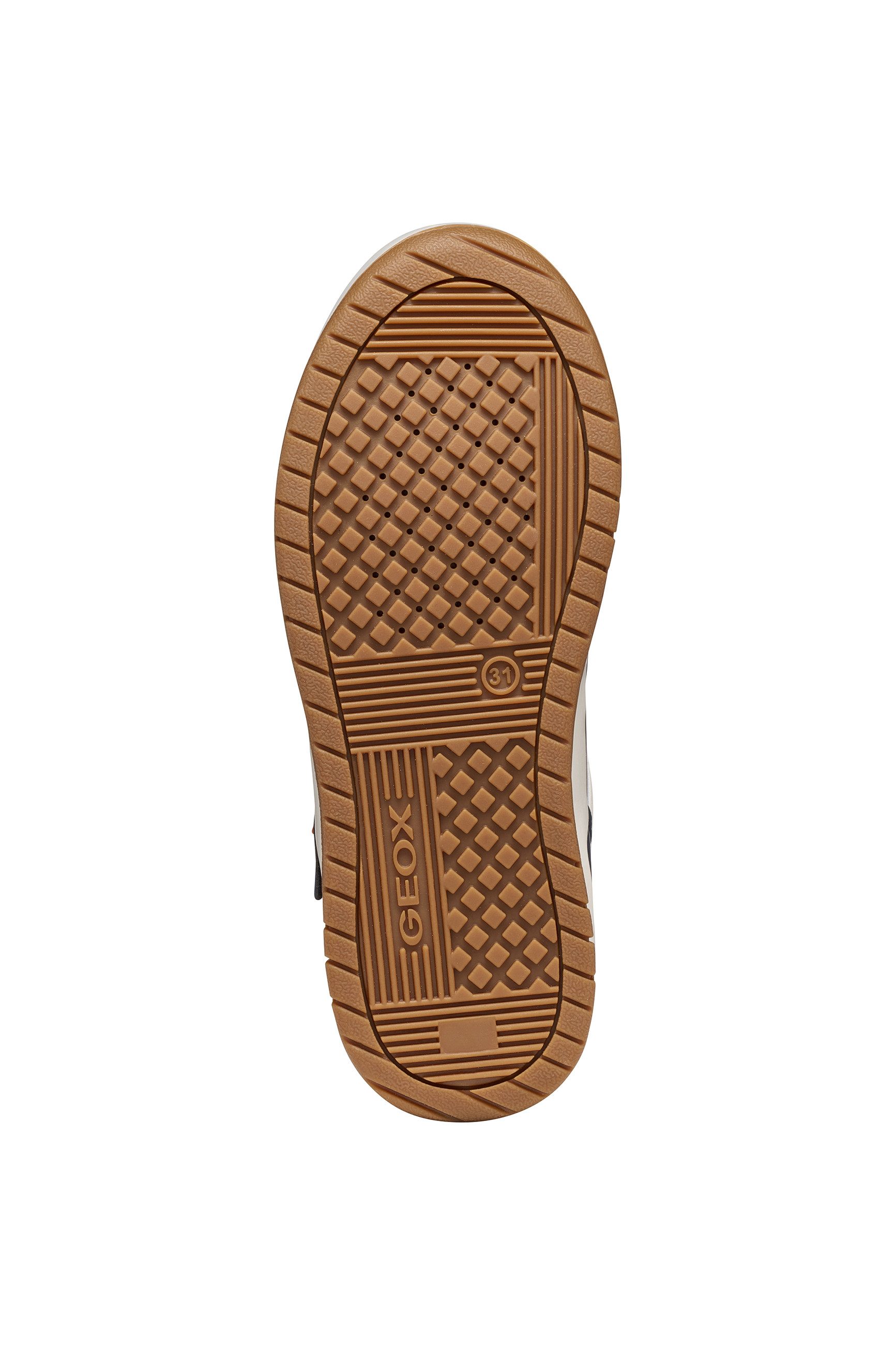 Geox J PERTH BOY Sneaker Freizeitschuh mit Kontrastbesätzen, Gummizug und Klettriemchen