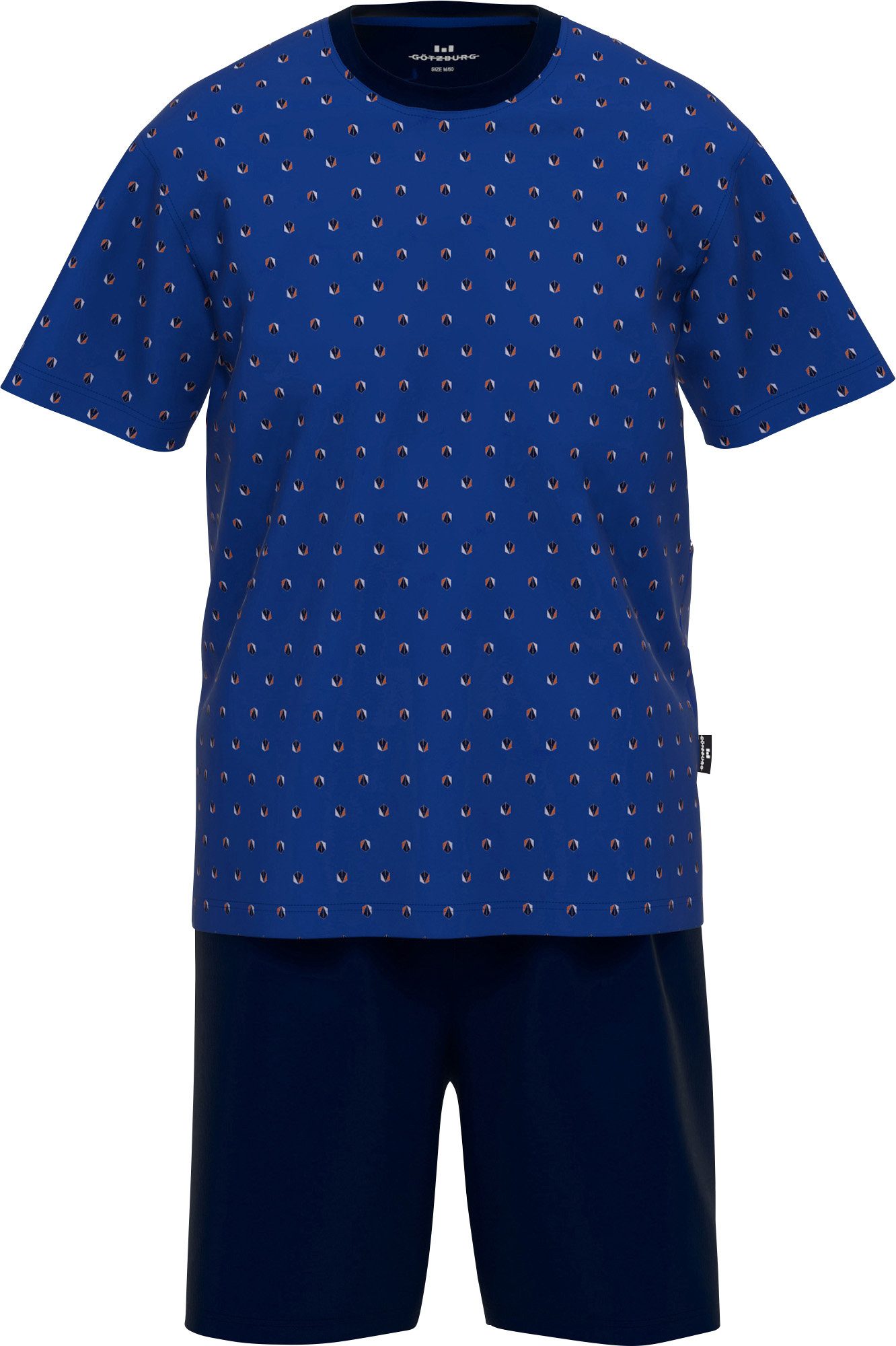 GÖTZBURG Pyjama Herren-Shorty Single-Jersey gemustert günstig online kaufen