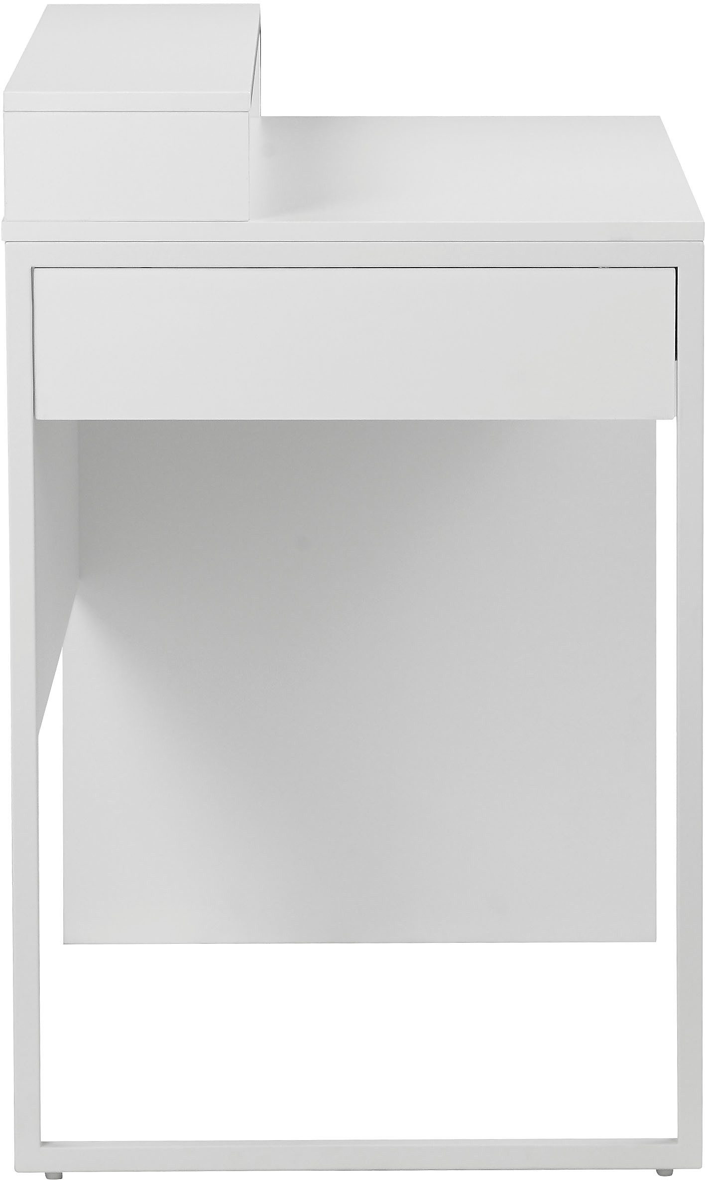 OTTO home Schreibtisch Moid, Computertisch in modernem Design, Breite 80 cm, mit Schublade, Kabeldurchlass & Metallkufe