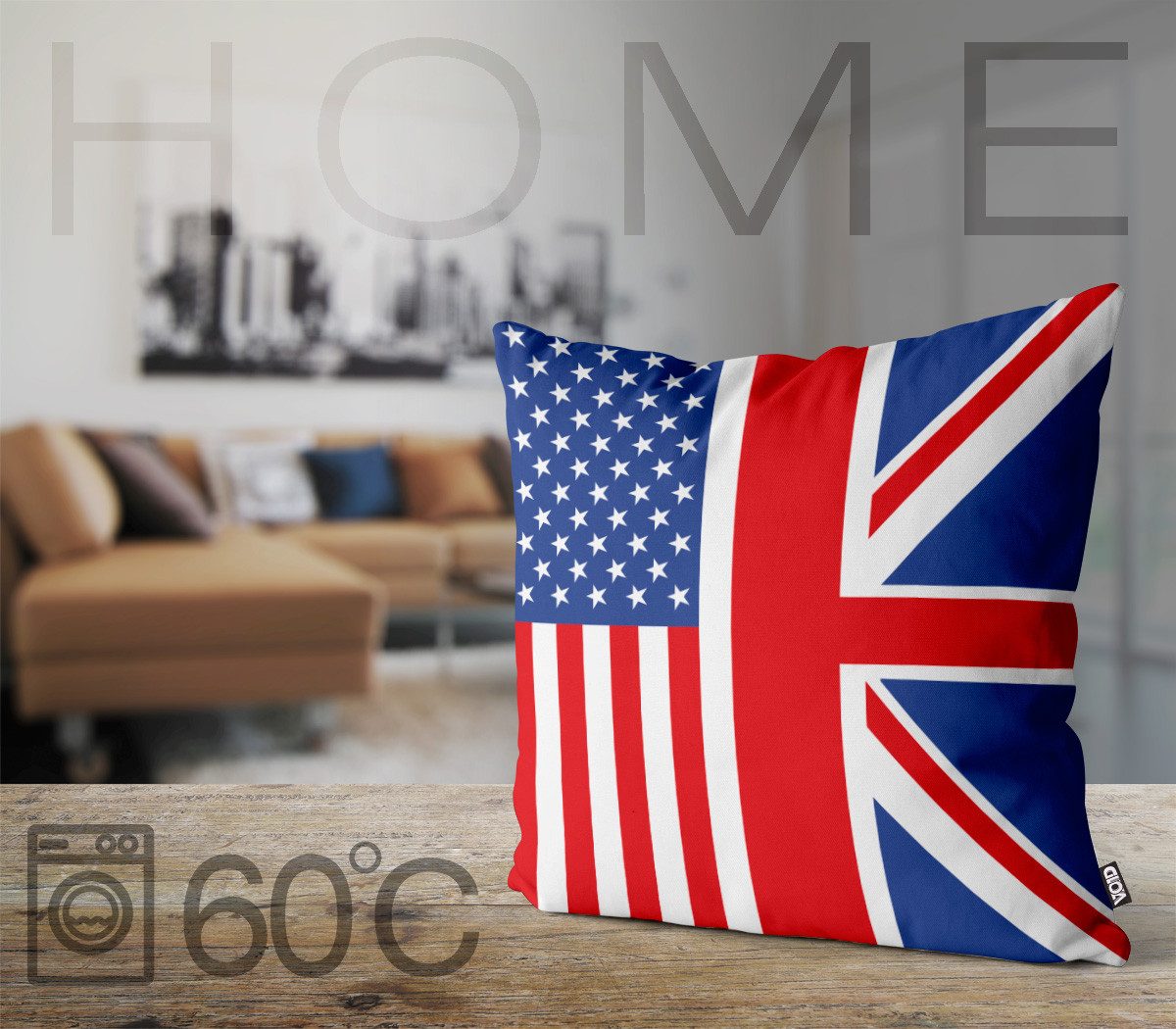 VOID Kissenbezug, USA Amerika Union Jack England Outdoor Indoor flagge us
