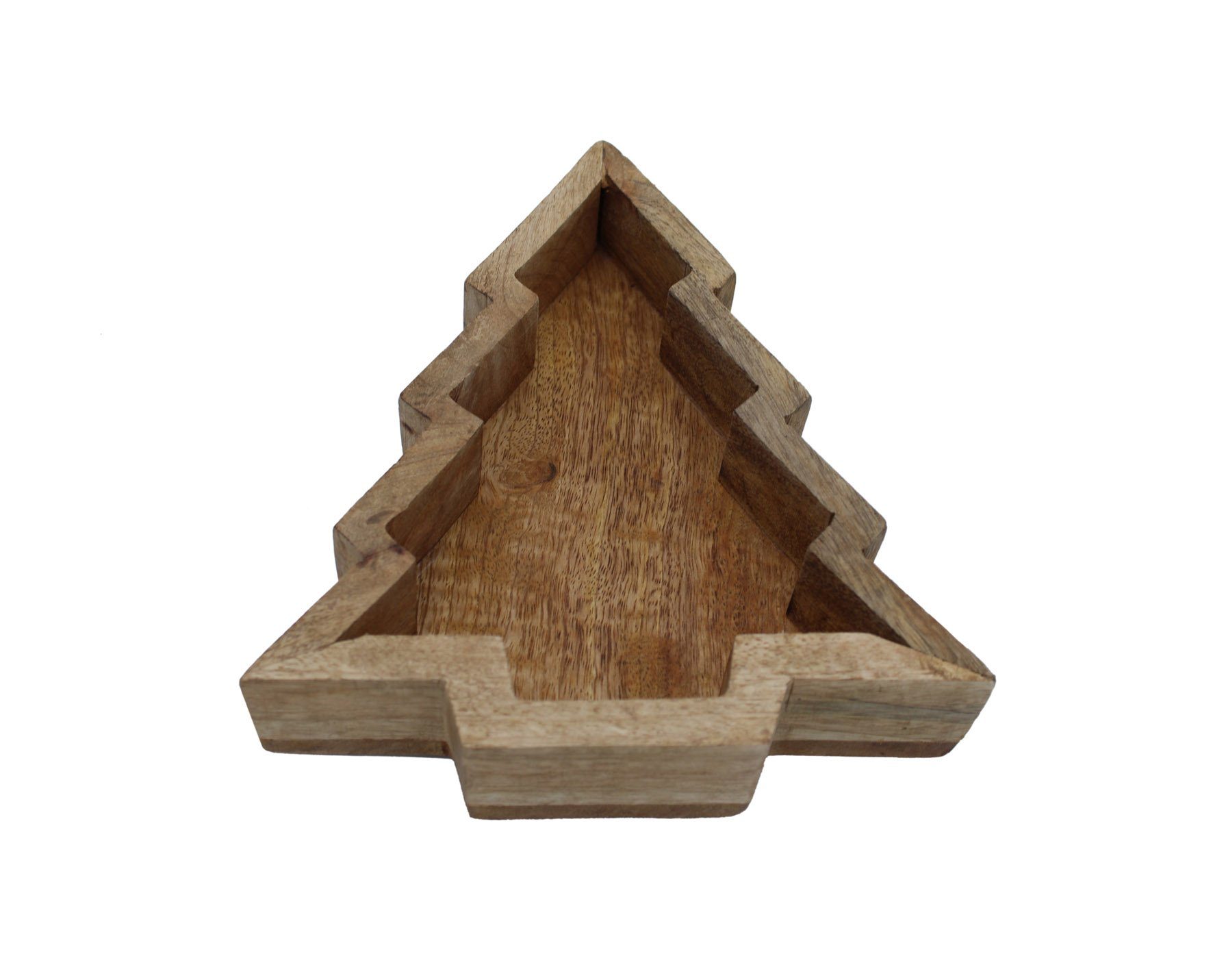 - Dekoschale (Packung, Mango Dekoteller für 1 cm Tischdeko x 21 Spetebo Weihnachten tlg), Holz Tannenbaum 24,5