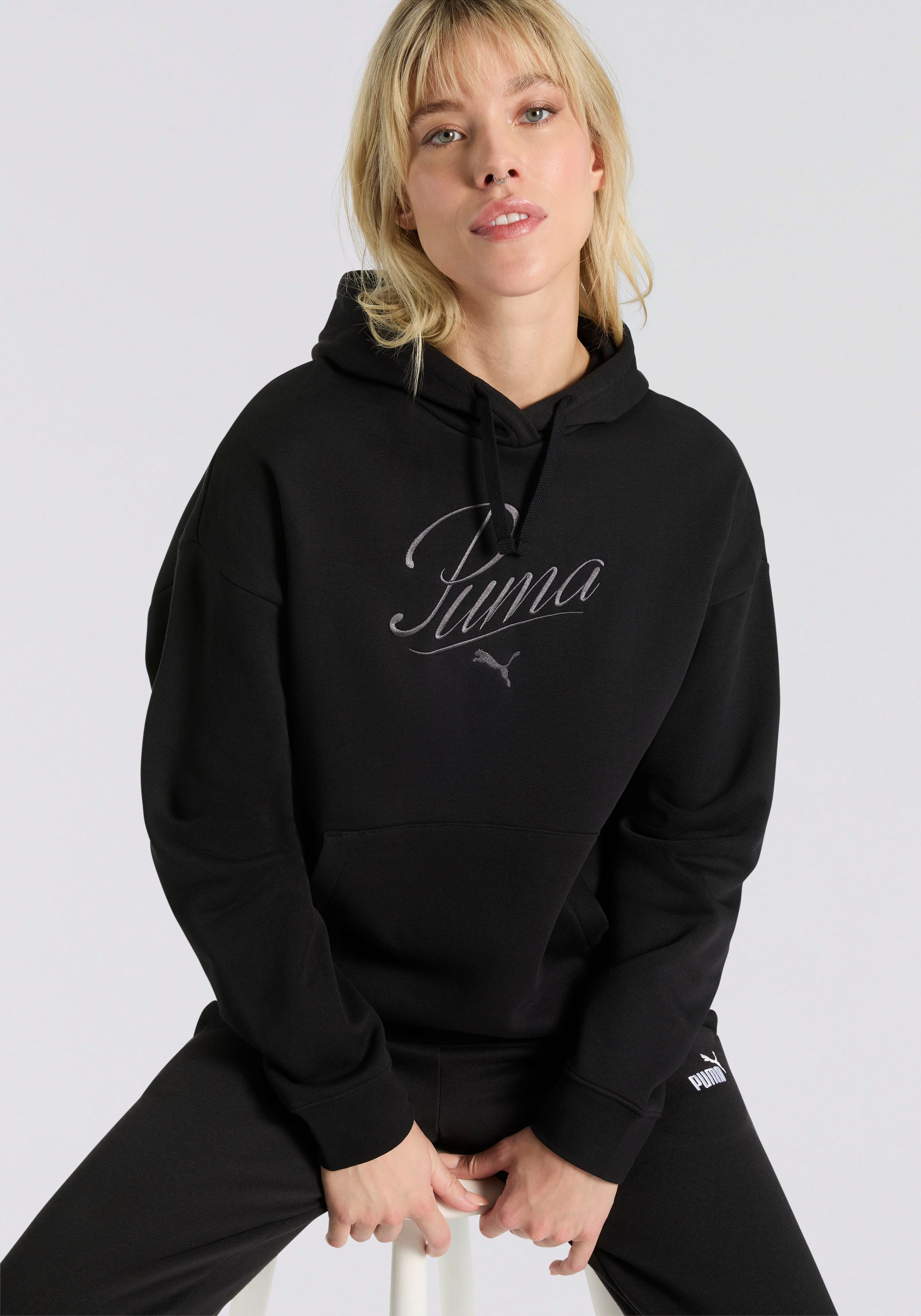 PUMA Kapuzensweatshirt ESS SCRIPT COMFORT HOODIE FL günstig online kaufen
