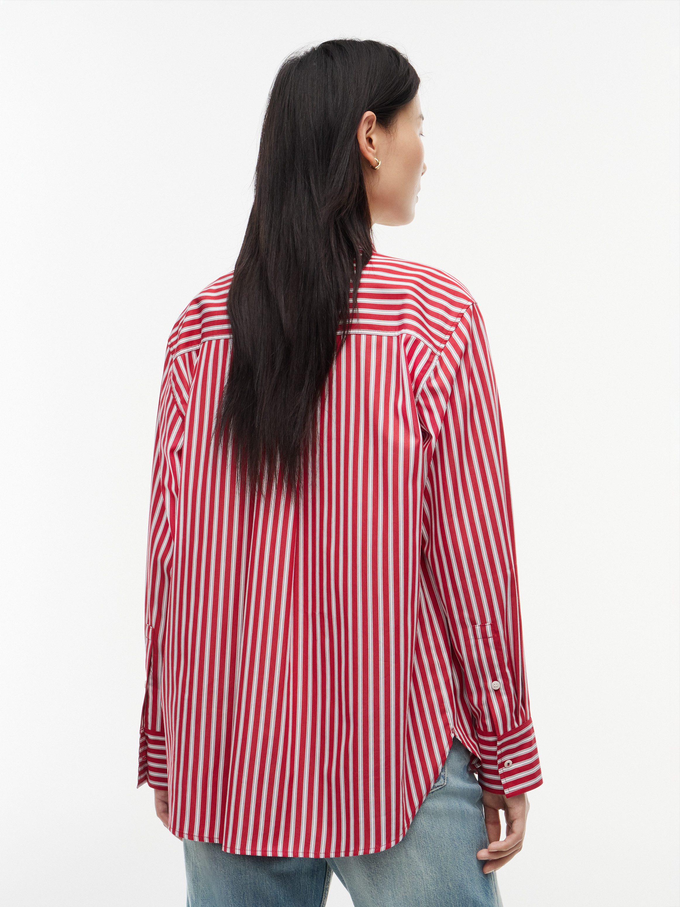 Tommy Hilfiger Langarmbluse ESS POPLIN EASY FIT SHIRT Baumwolle – Bild 3 von 5