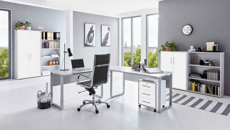 moebel-dich-auf Büromöbel-Set »OFFICE EDITION«, (Büromöbel abschließbar, Made in Germany, Set 1, mit Metallgriffen)